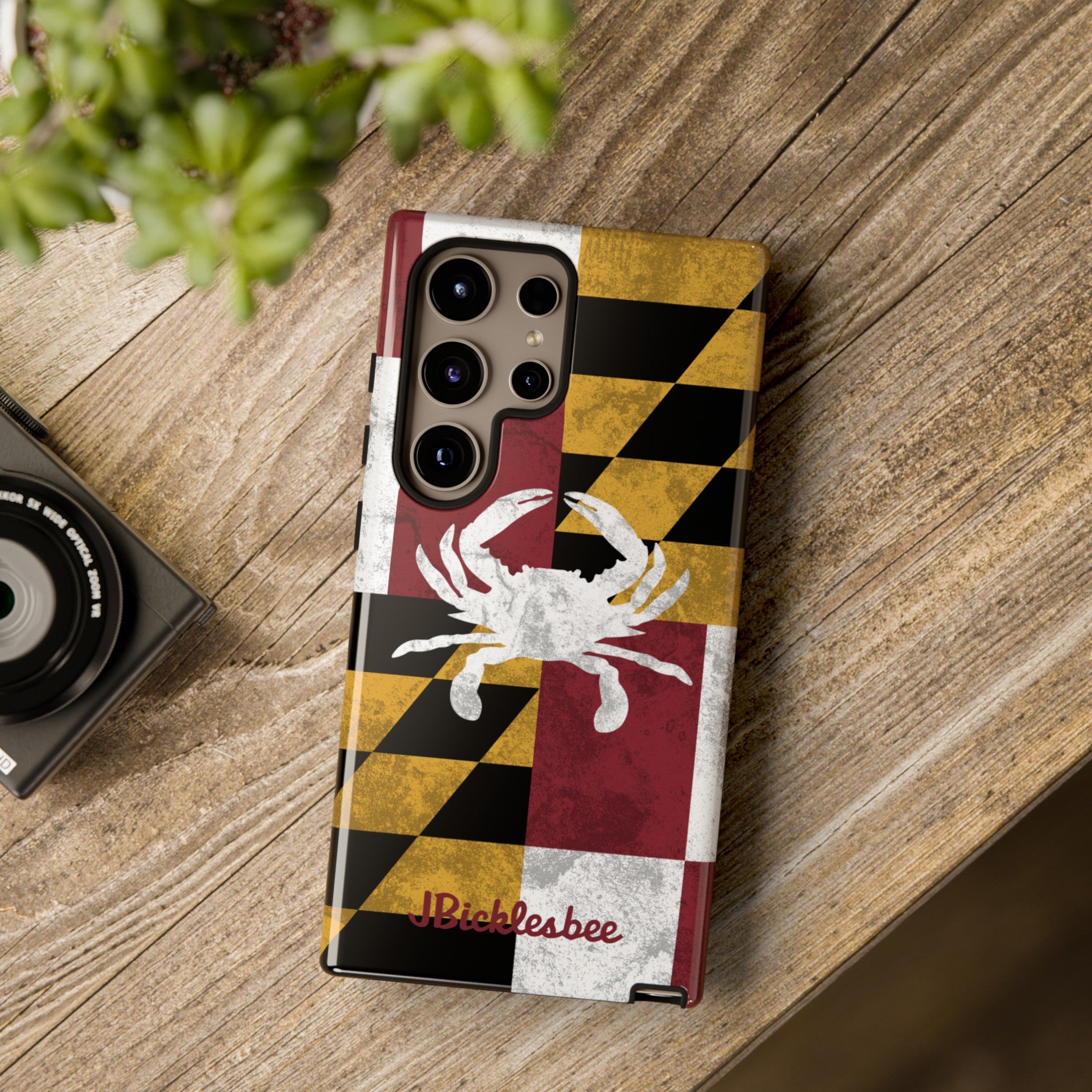 Maryland Flag Crab Samsung Tough Case on table