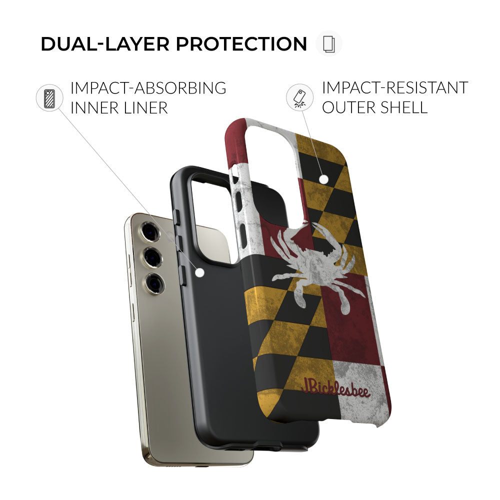 maryland flag dual layer protection samsung tough case