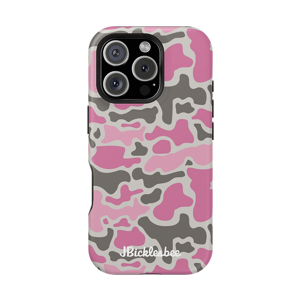 Pink Retro Duck Camo MagSafe iPhone Case