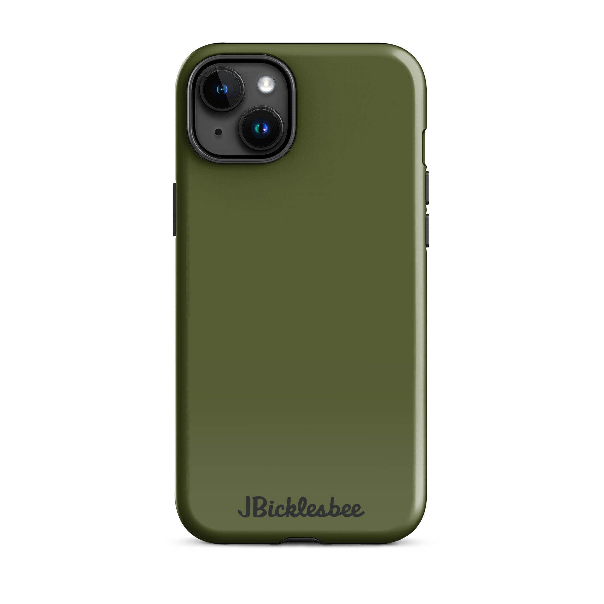 OD Green Tough Case for iPhone 15 Plus in glossy finish