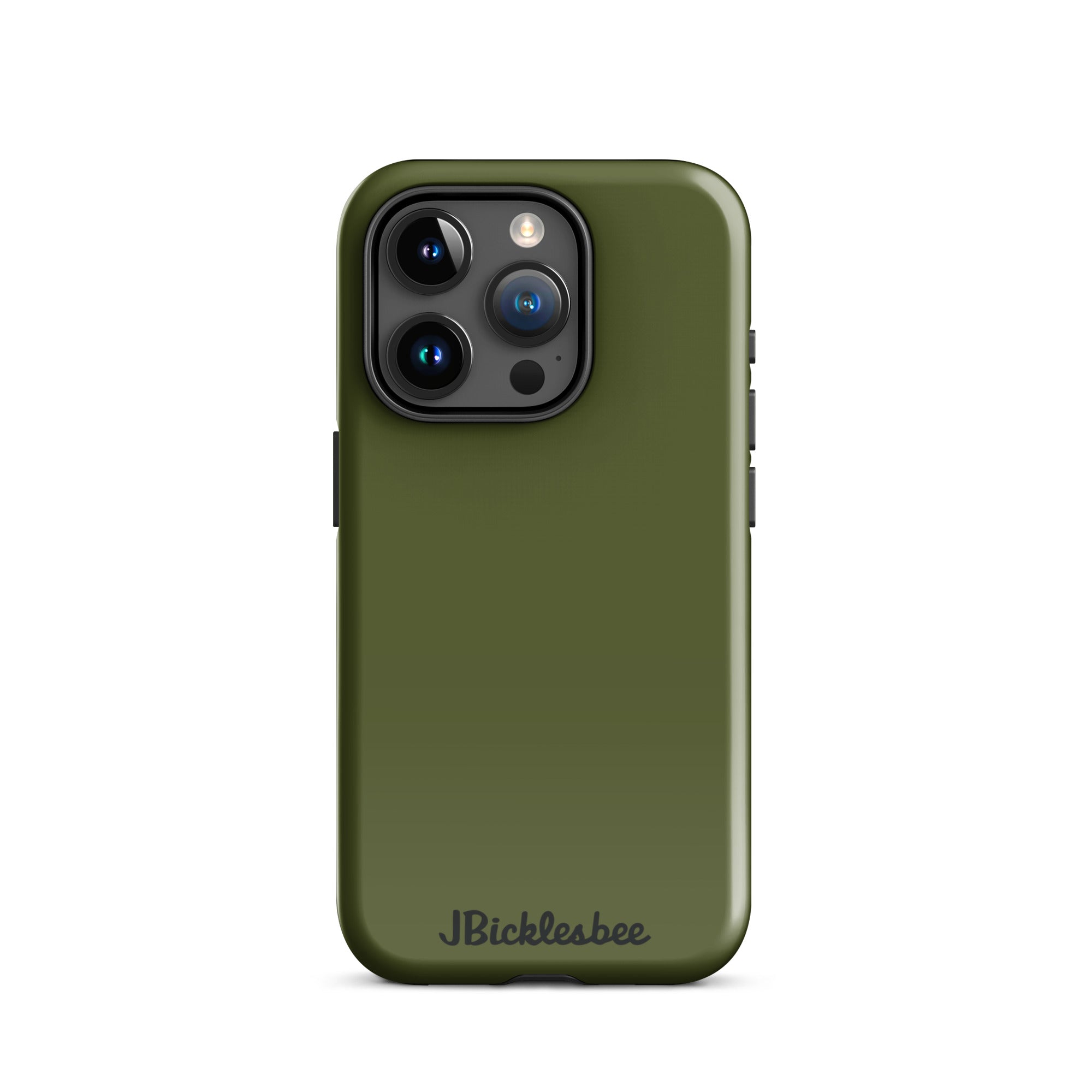 OD Green Tough Case for iPhone 15 Pro in glossy finish