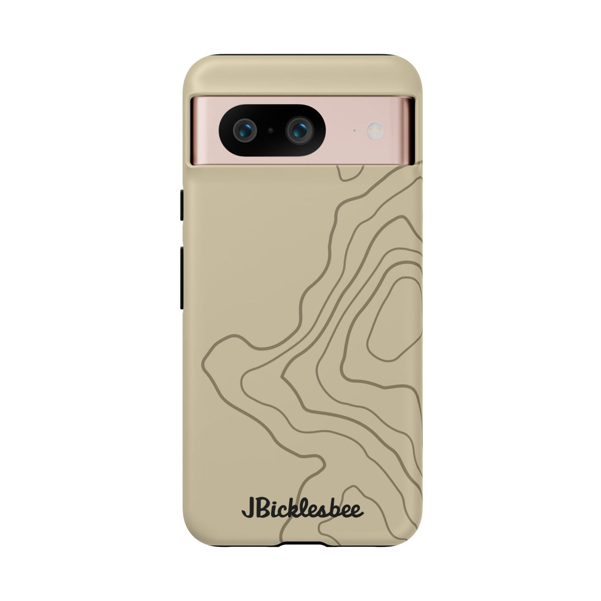 Overland Tan topographical Google Pixel 8 case, matte finish