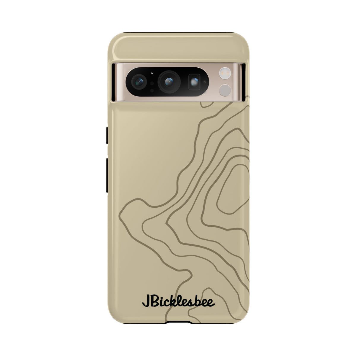 Overland Tan topographical Google Pixel 8 Pro case, glossy finish 1