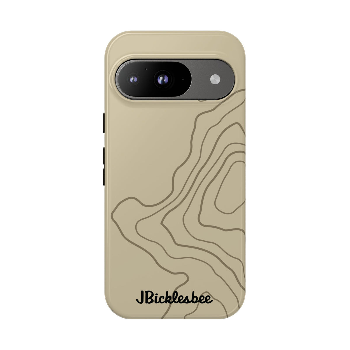 Overland Tan topographical Google Pixel 9 case, glossy finish1