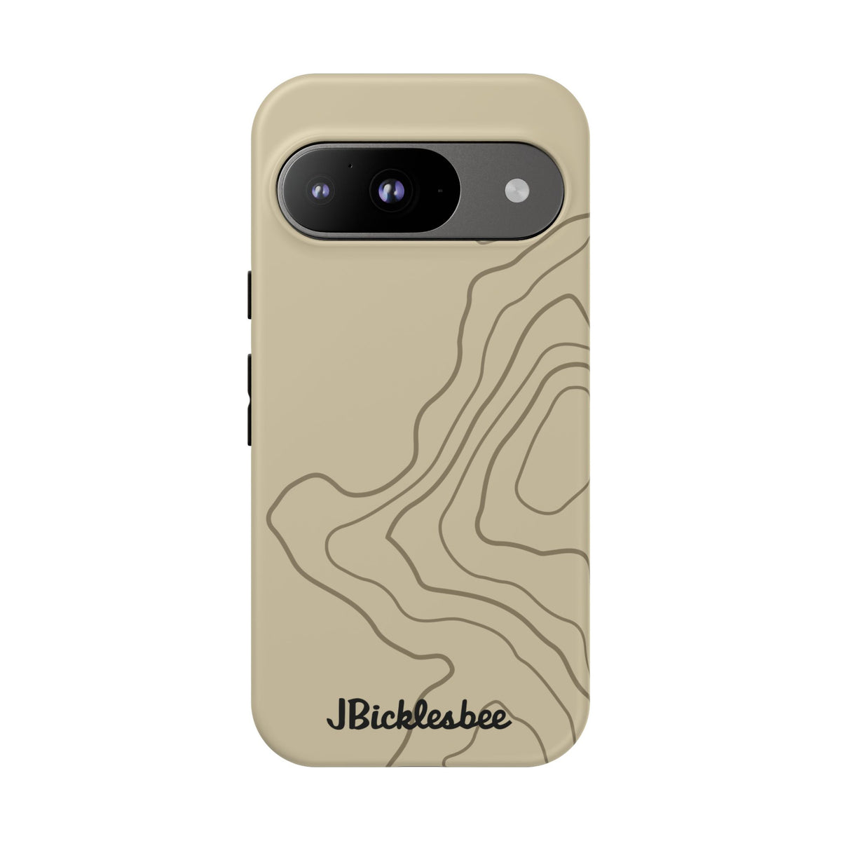 Overland Tan topographical Google Pixel 9 case, matte finish