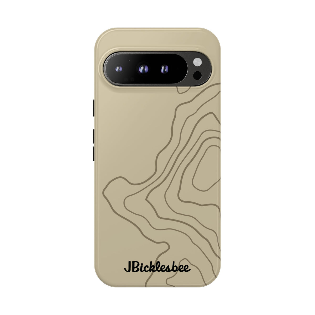 Overland Tan topographical Google Pixel 9 Pro case, glossy 1