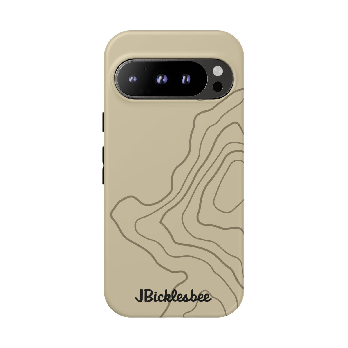 Overland Tan topographical Google Pixel 9 Pro case, matte finish