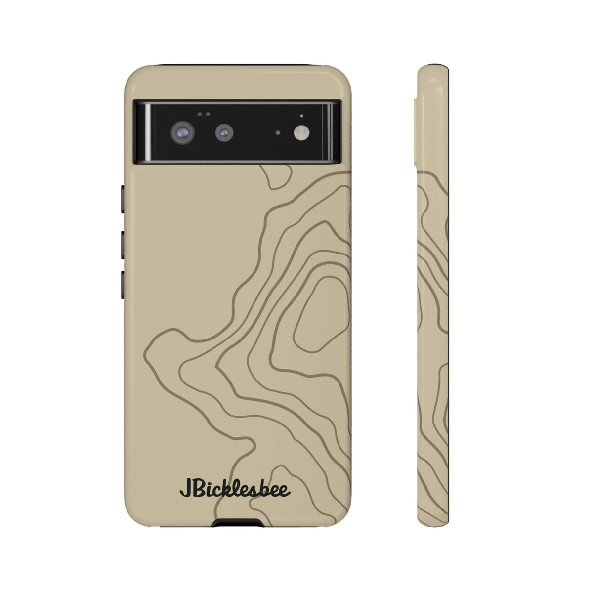 Overland Tan topographical Google Pixel 9 Pro XL case, matte finish