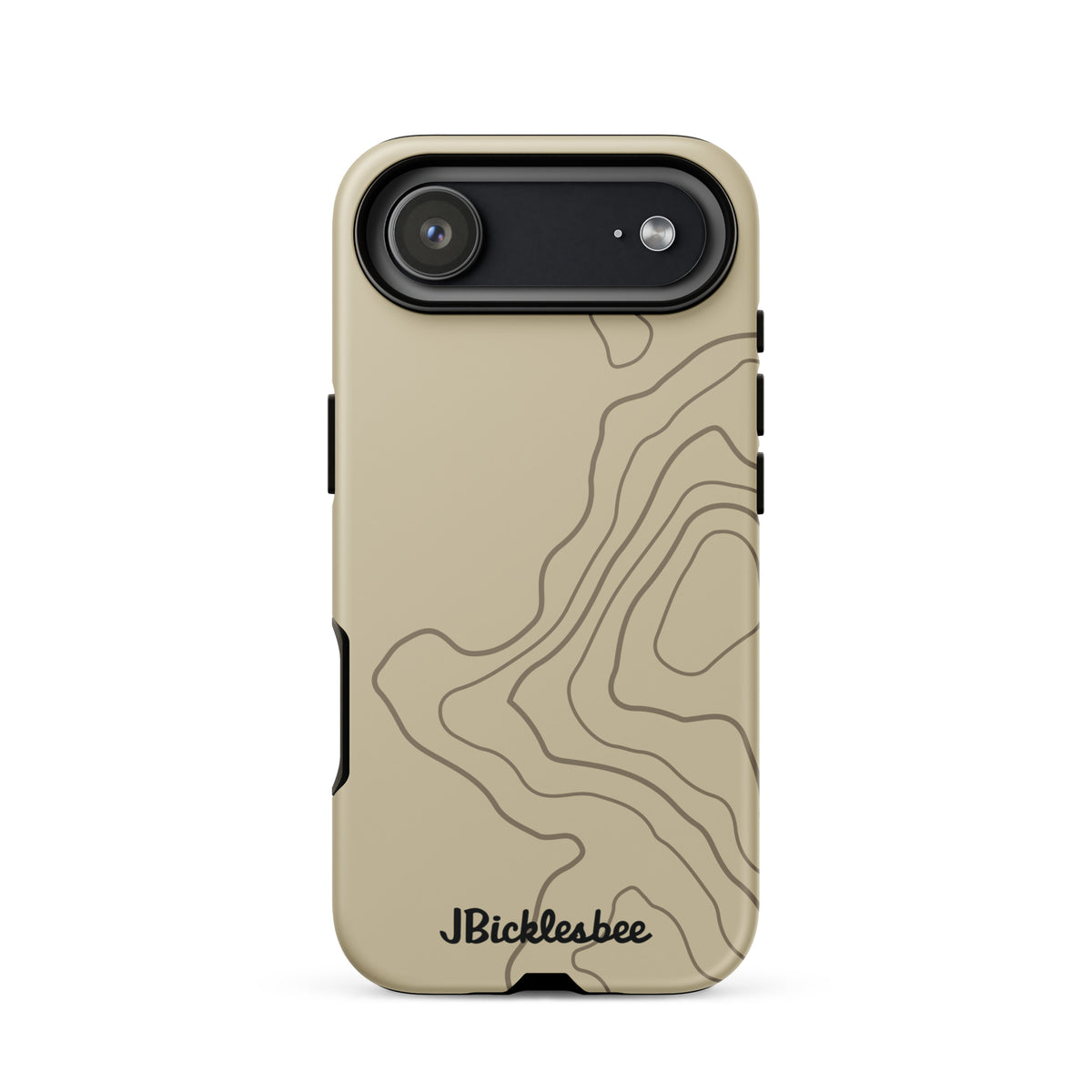 Overland Tan topographical iPhone 17 Air case, matte finish