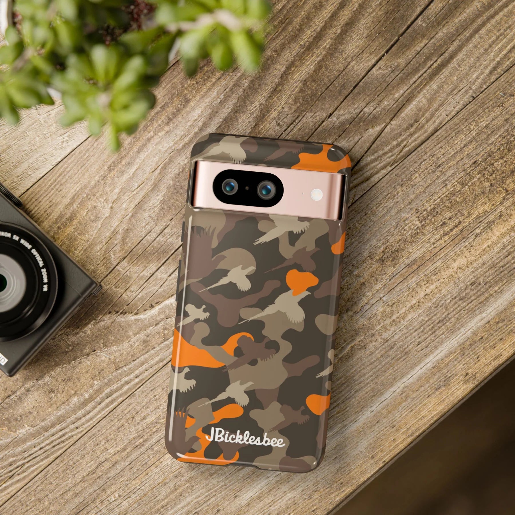 Pheasant Hunter Camo Pixel Tough Case on table