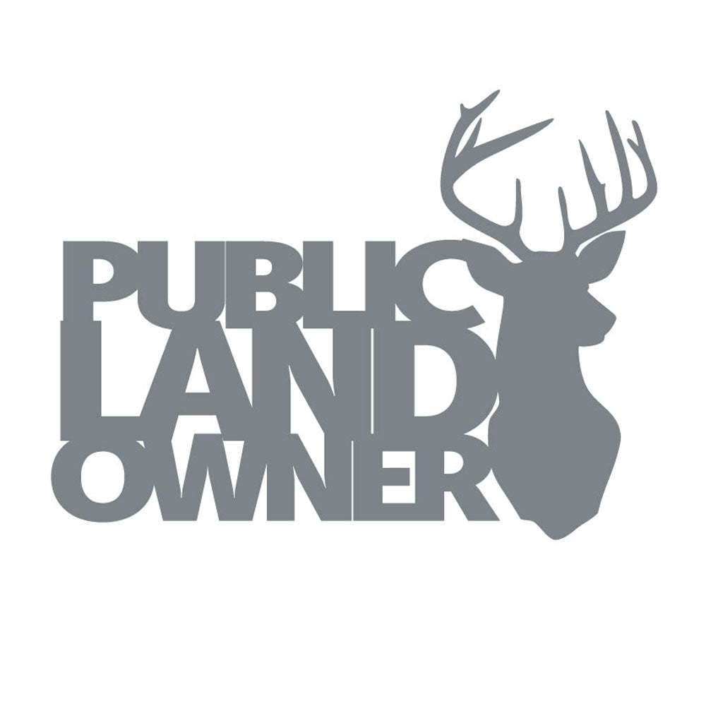 Public Land Owner Hoodie Battlegrey Design