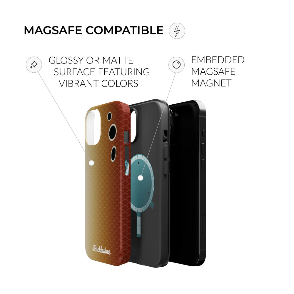 magsafe compatible Redfish Pattern MagSafe iPhone Case