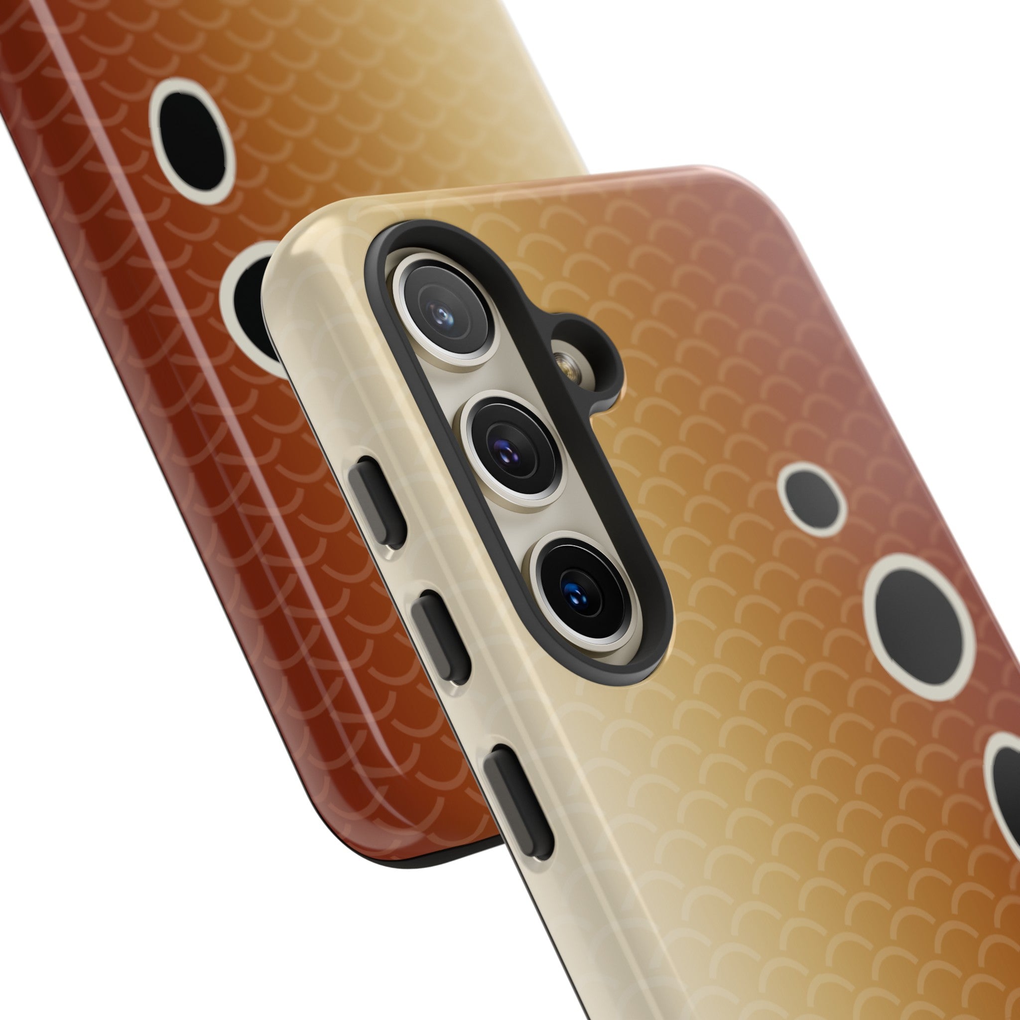 close up view of camera protection redfish samsung tough case