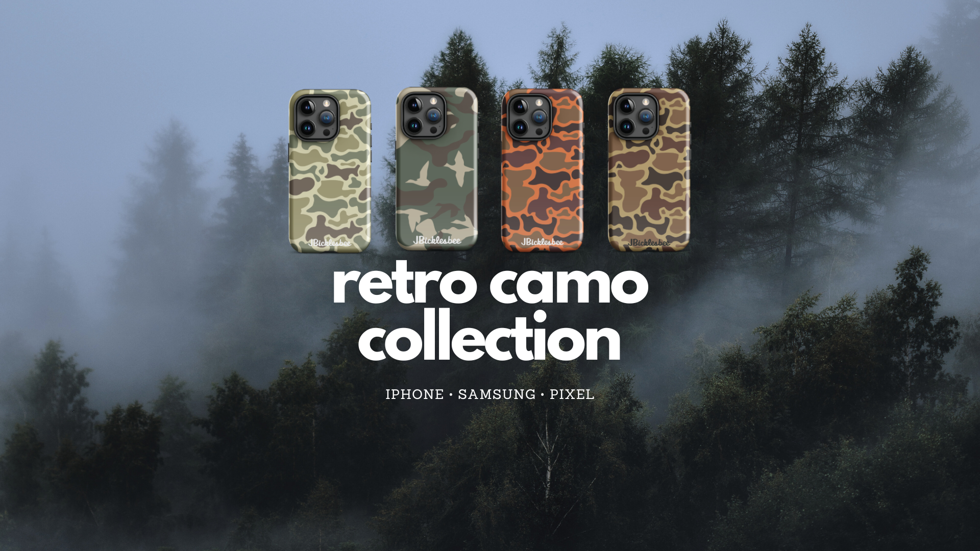 retro camo phone case collection