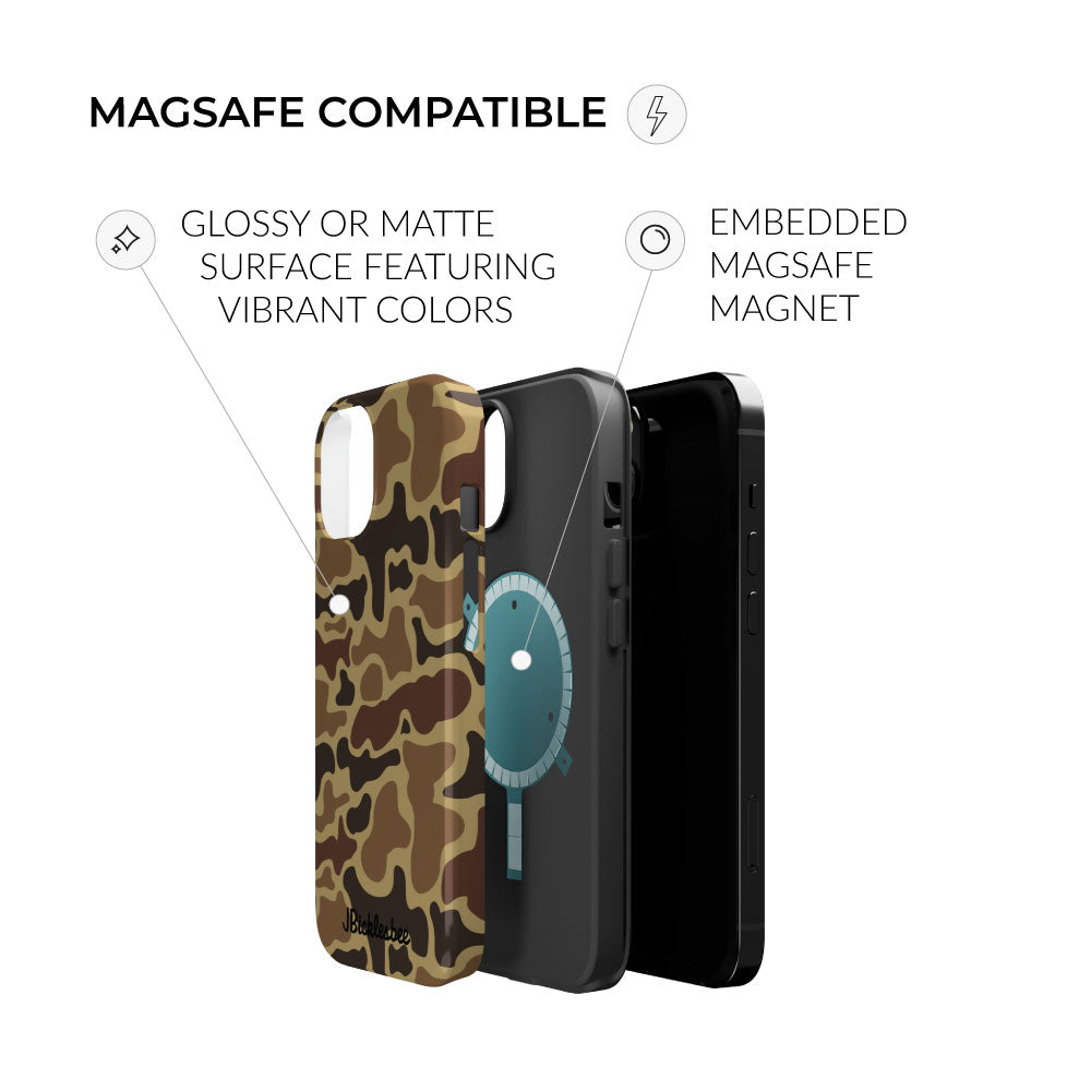 retro duck camo magsafe embedded magnet iphone