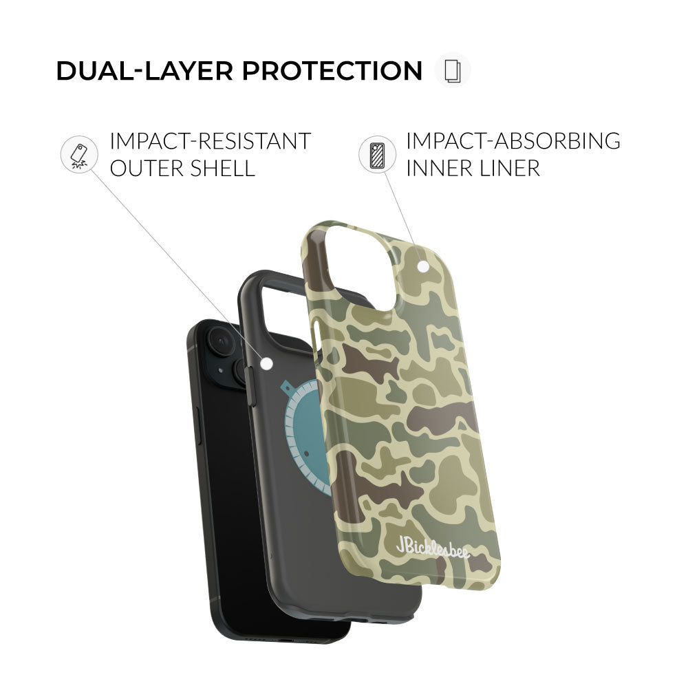 forest duck camo magsafe dual layer protection iphone
