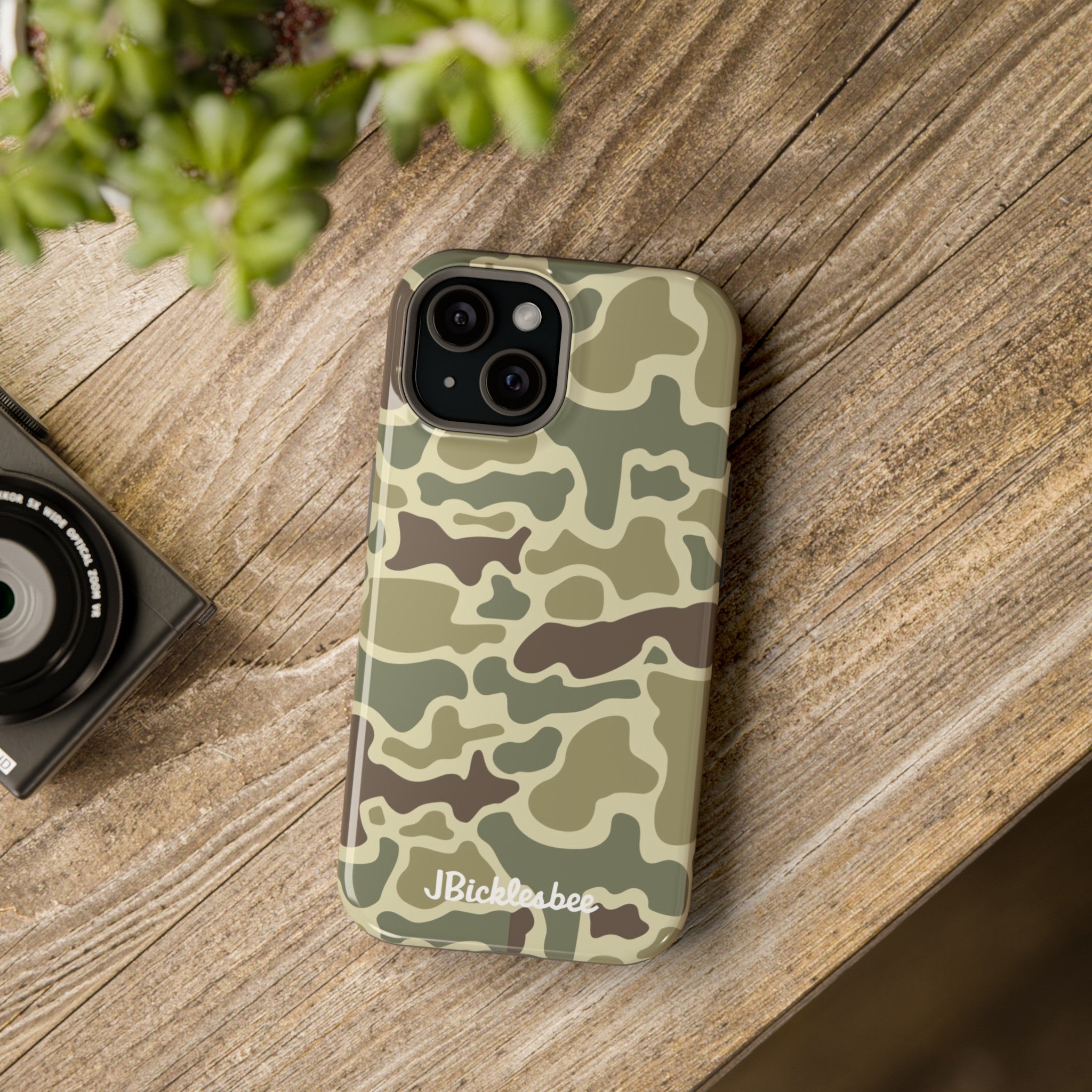 Retro Forest Duck Camo iPhone Tough Case