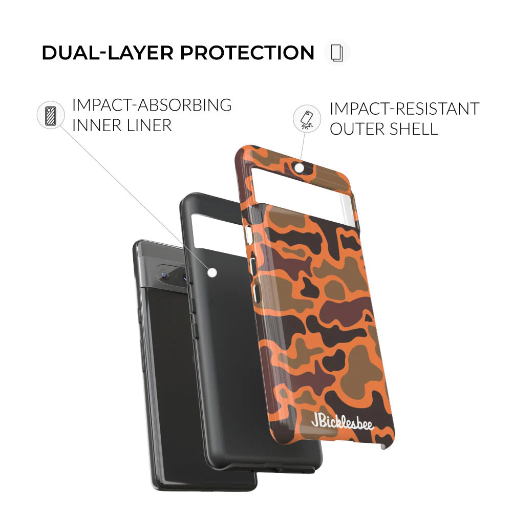 dual-layer protection Retro Hunter Safety Camo Pixel Tough Case