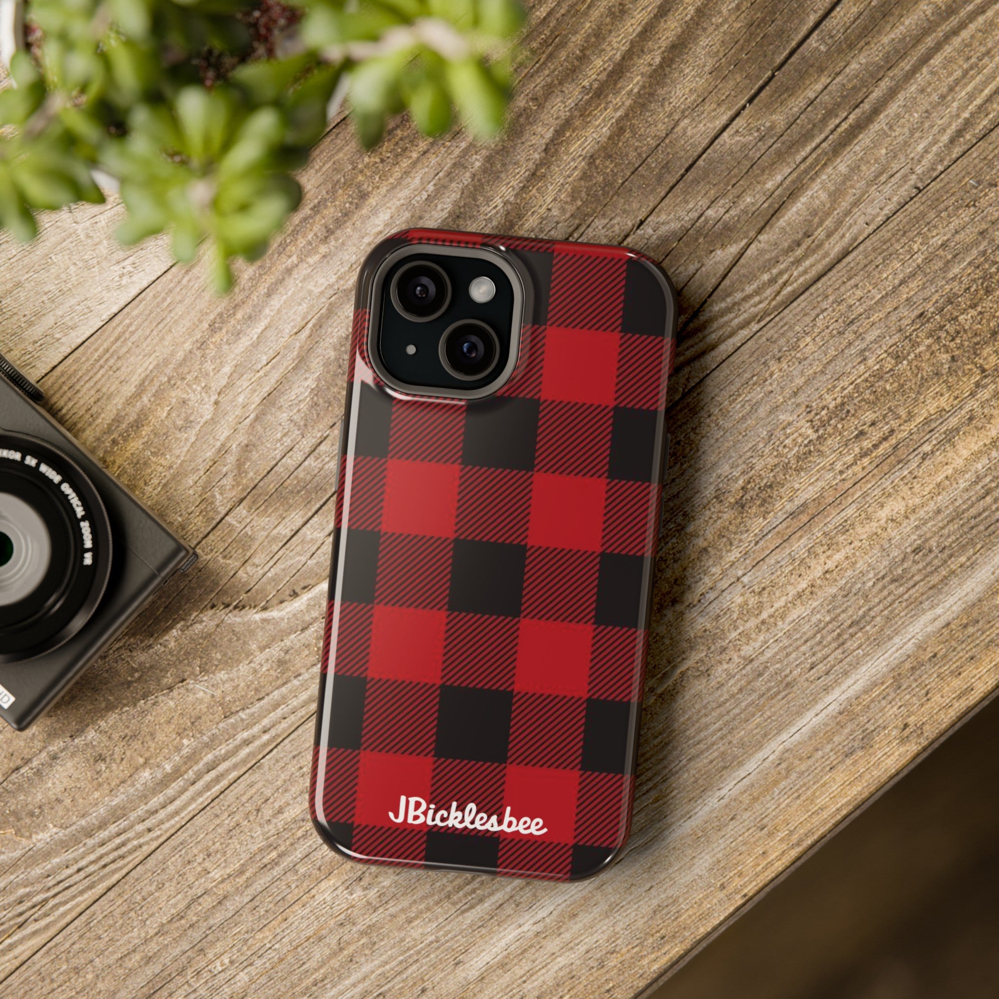 Retro Hunting Plaid Pattern MagSafe iPhone Case