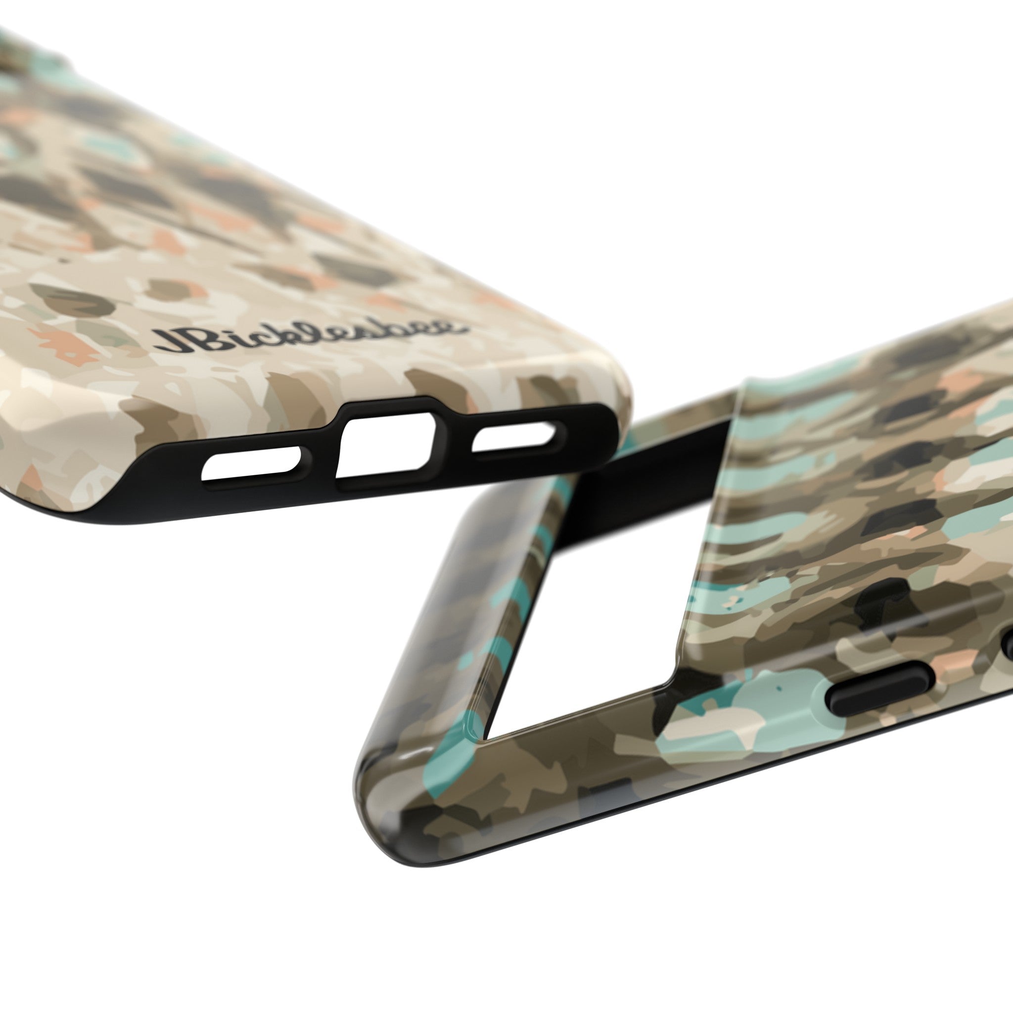 close up view of port access Striped Bass Rockfish Pattern Pixel Tough Case