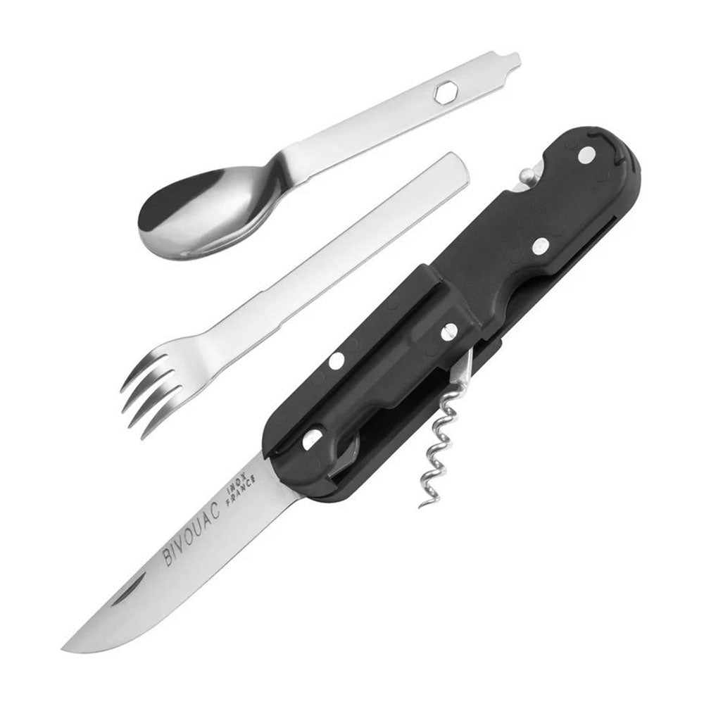TB Bivouac French Army Camp Knife with black handle