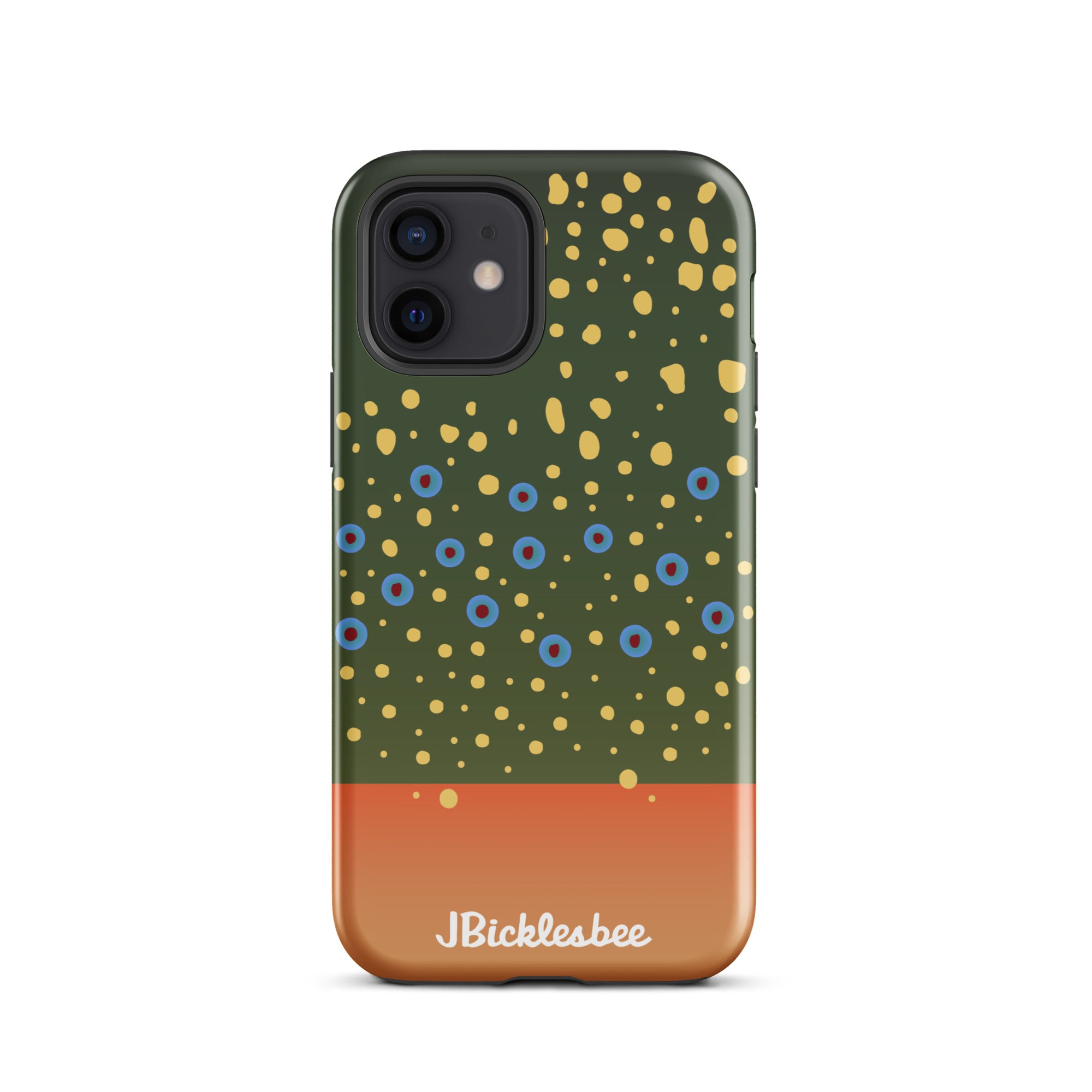 Brook Trout Pattern iPhone 12 Glossy Tough Case