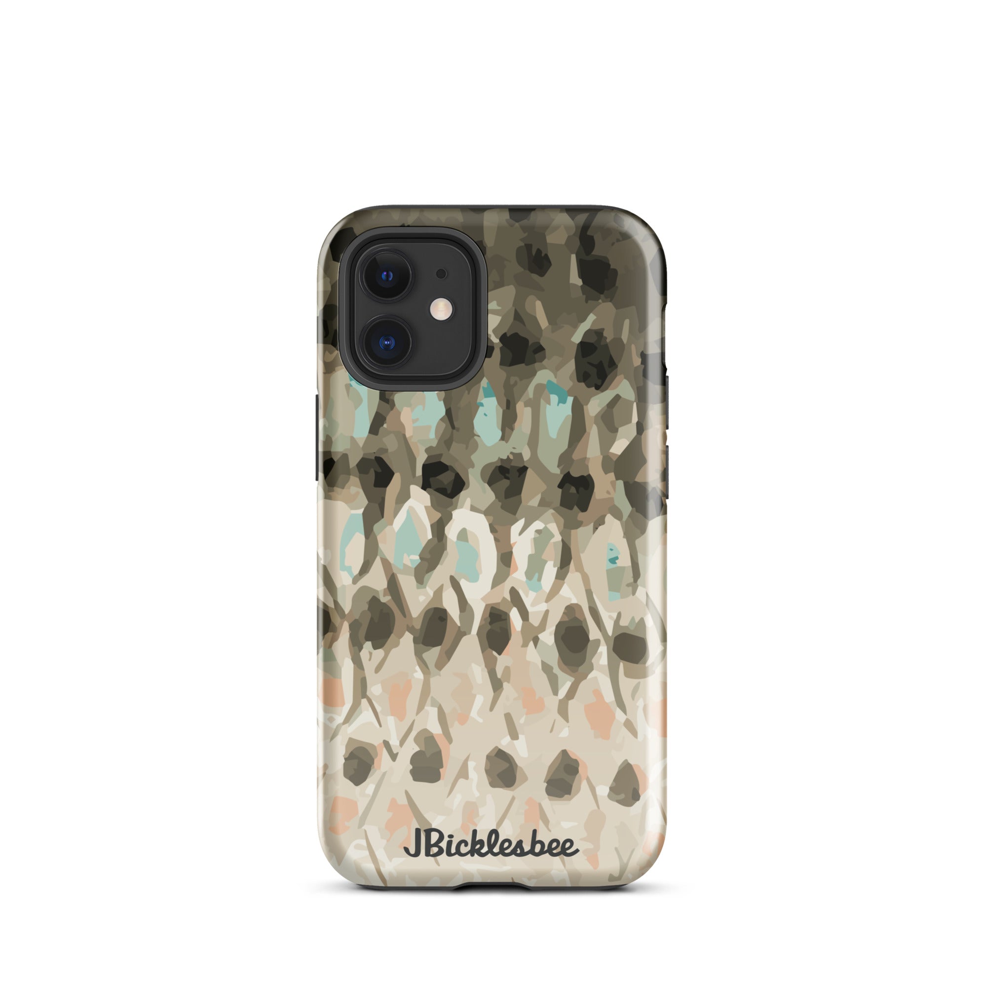 Striped Bass Rockfish Pattern iPhone 12 Mini Glossy Tough Case