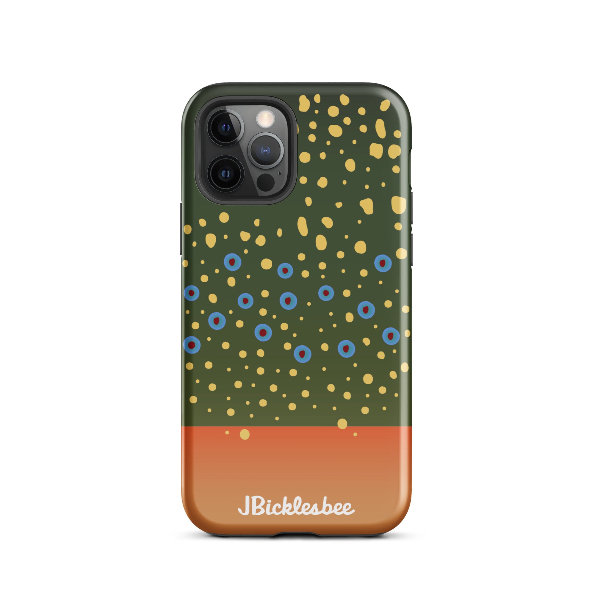 Brook Trout Pattern iPhone 12 Pro Glossy Tough Case