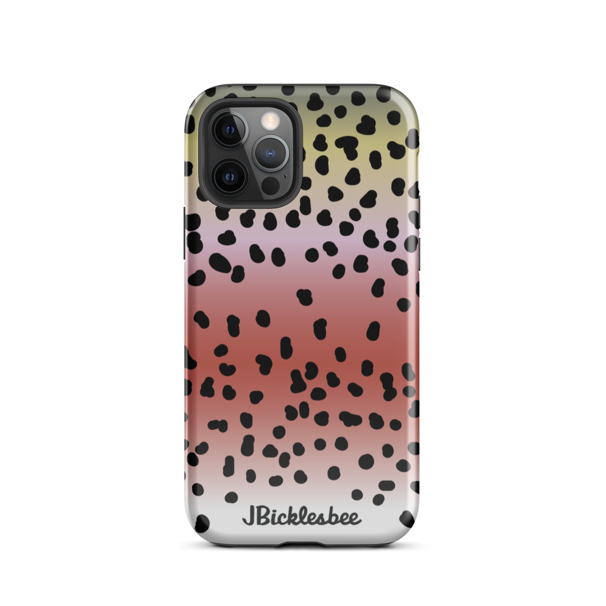Rainbow Trout Pattern iPhone 12 Pro Glossy Tough Case