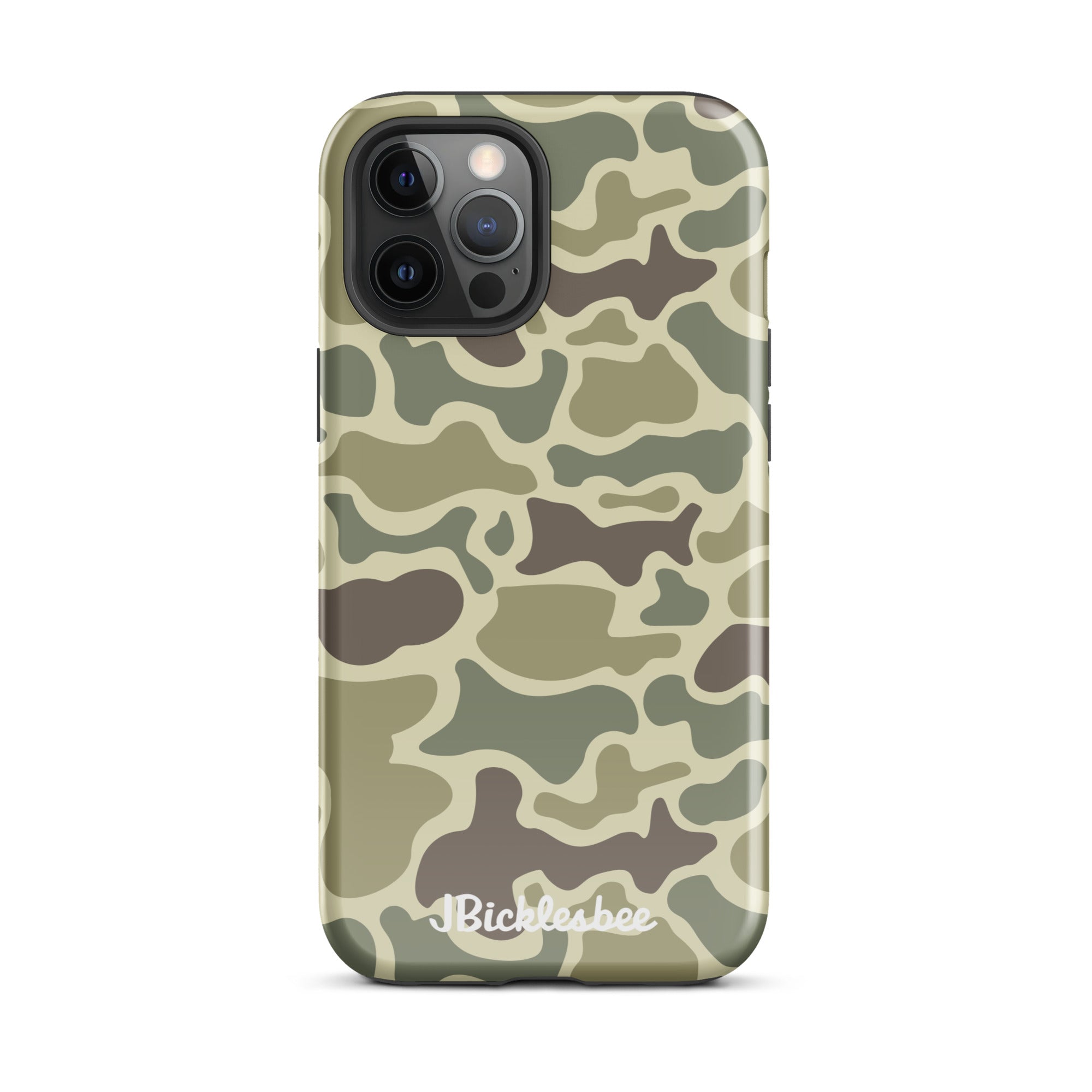 Retro Forest Duck Camo iPhone 12 Pro Max Glossy Tough Case