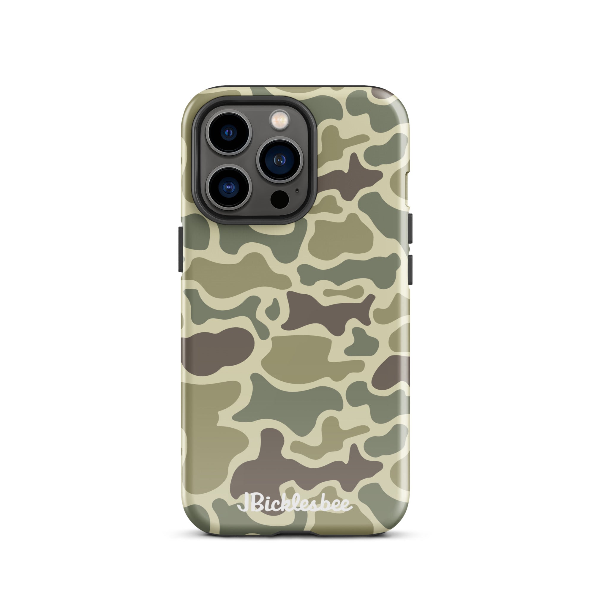 Retro Forest Duck Camo iPhone 13 Pro Glossy Tough Case