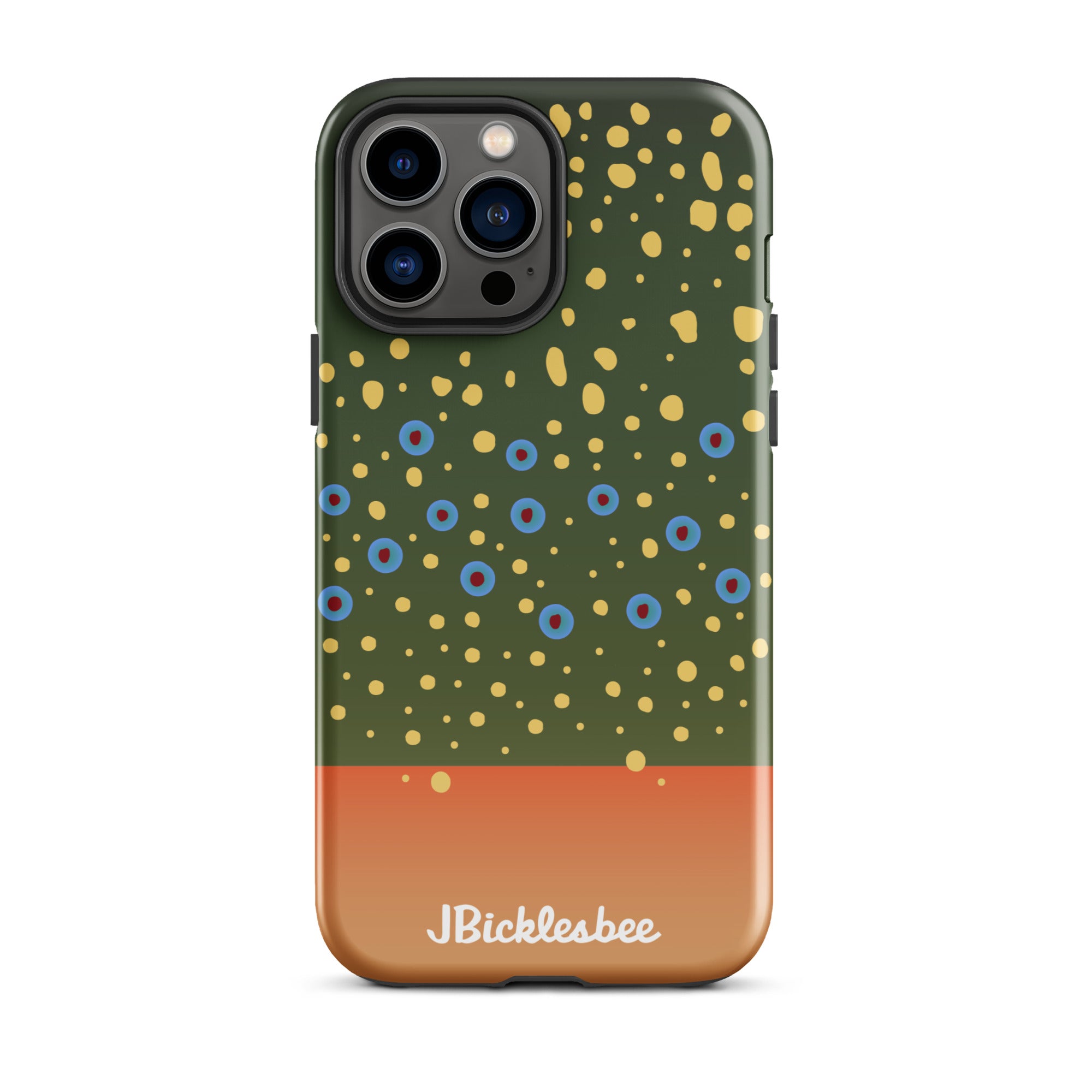 Brook Trout Pattern iPhone 13 Pro Max Glossy Tough Case