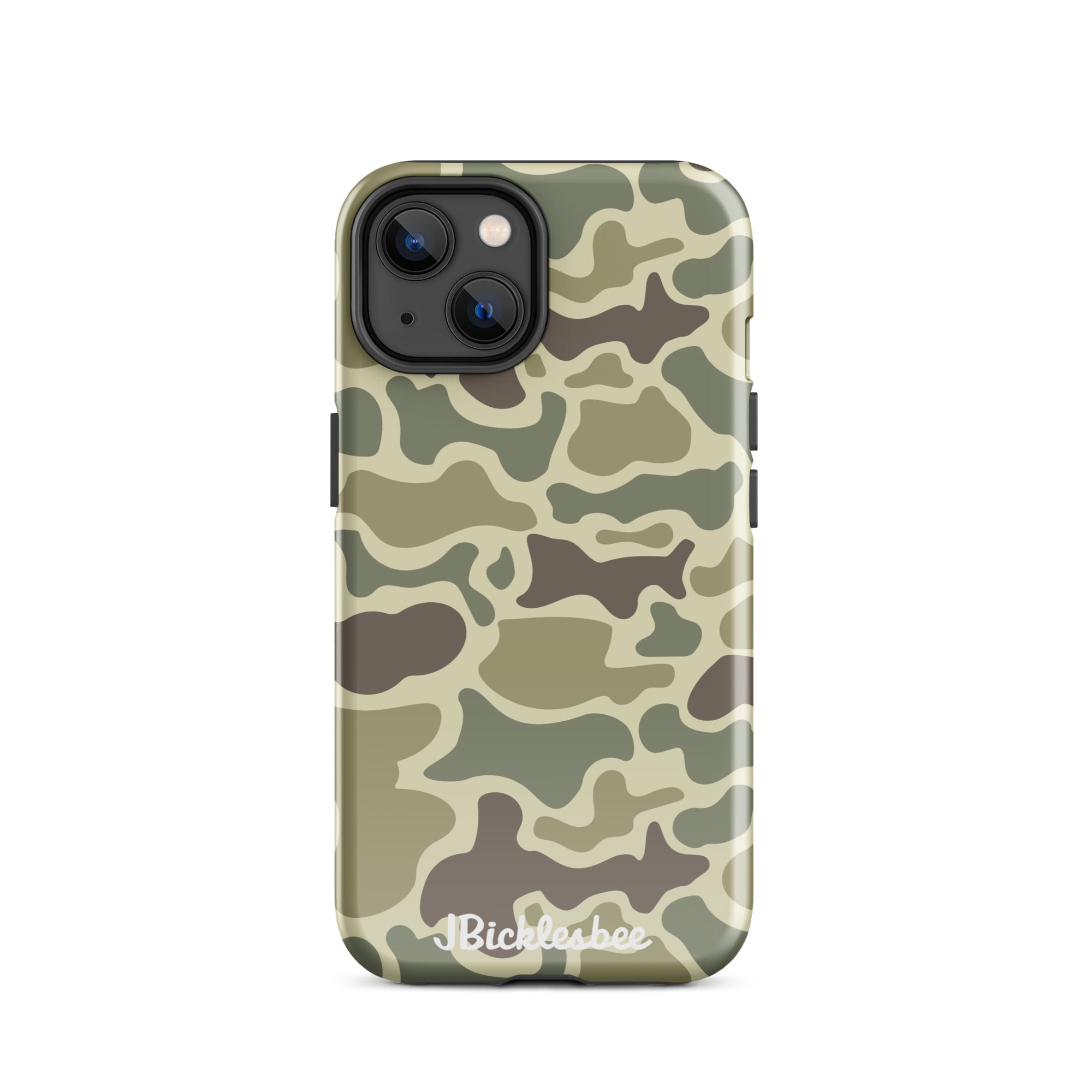 Retro Forest Duck Camo iPhone 14 Glossy Tough Case