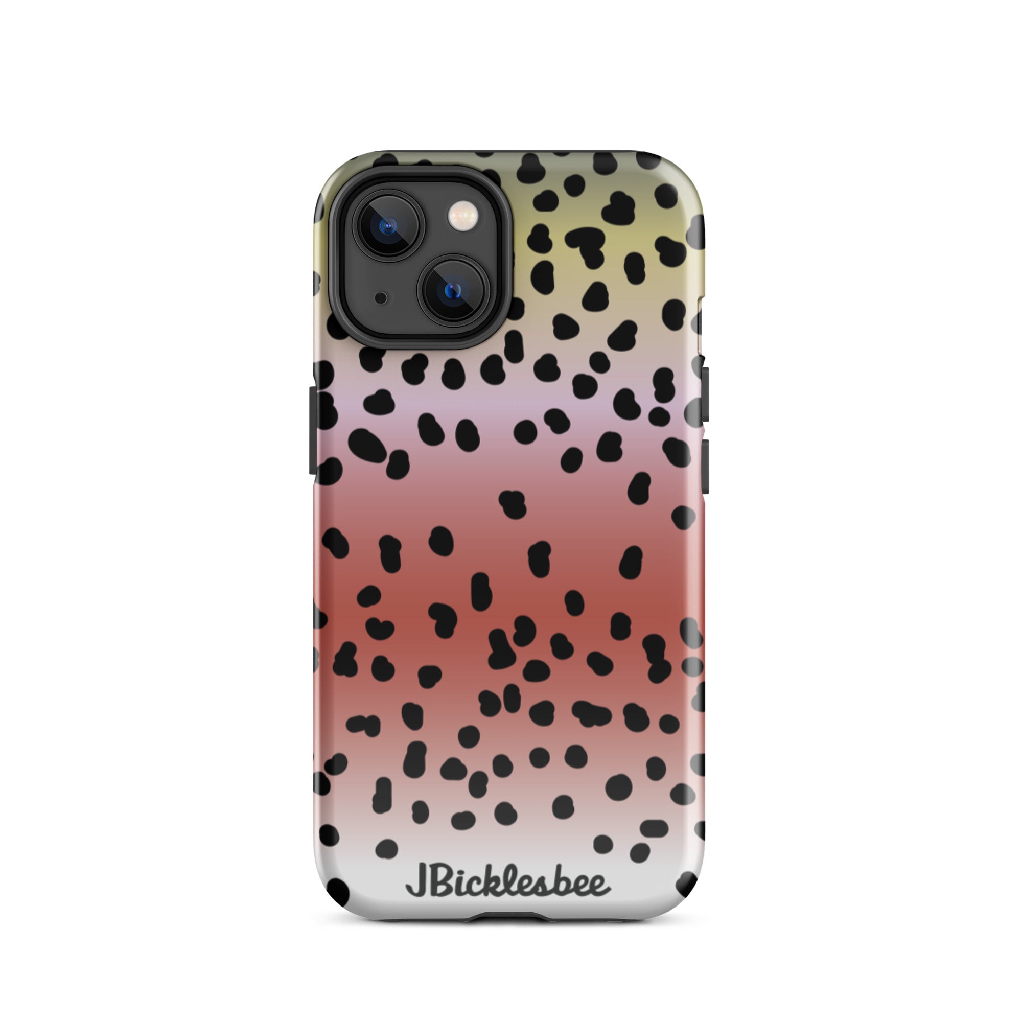 Rainbow Trout Pattern iPhone 14 Glossy Tough Case