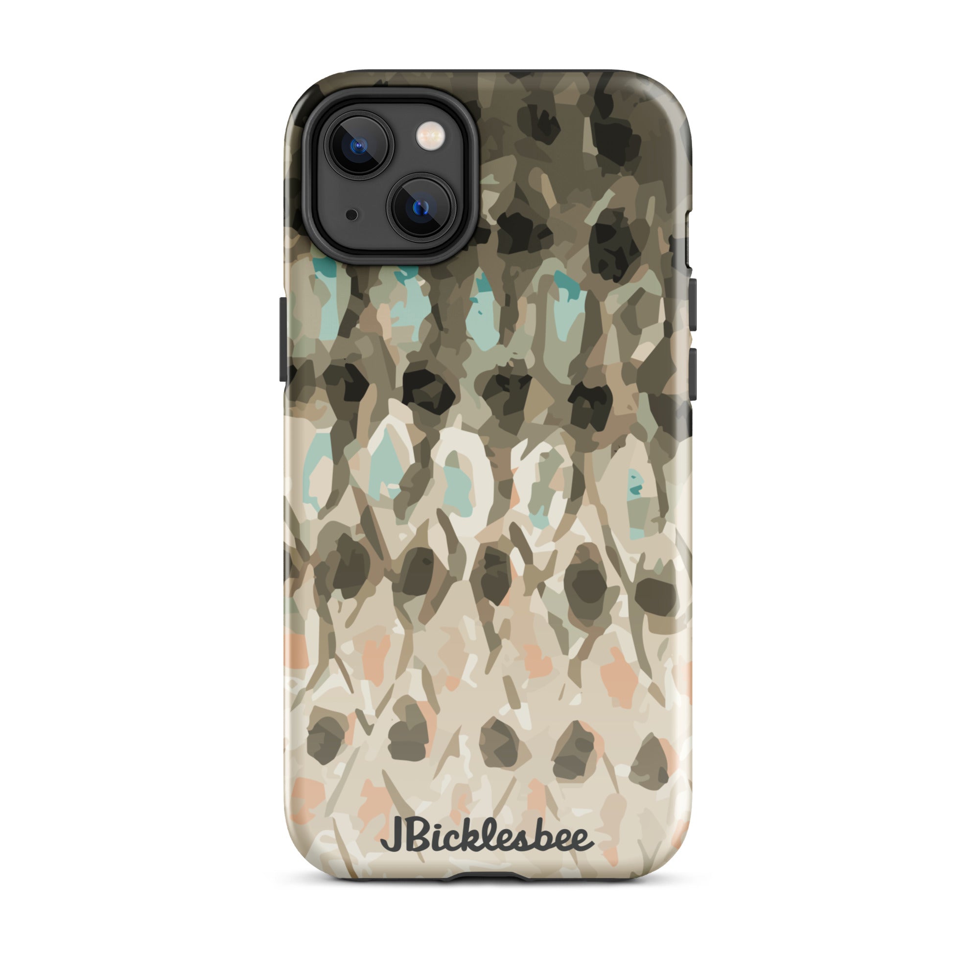 Striped Bass Rockfish Pattern iPhone 14 Plus Glossy Tough Case