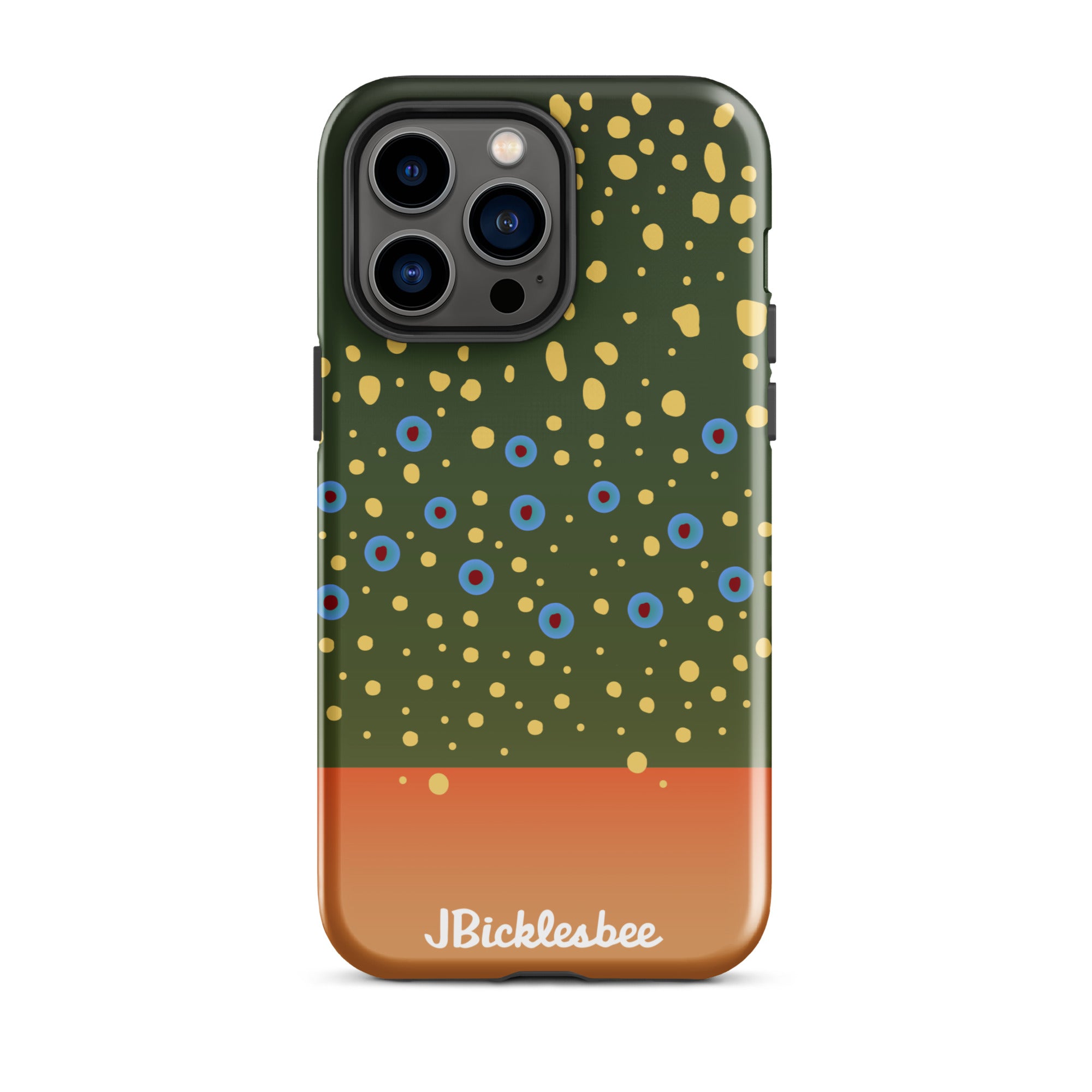 Brook Trout Pattern iPhone 14 Pro Max Glossy Tough Case