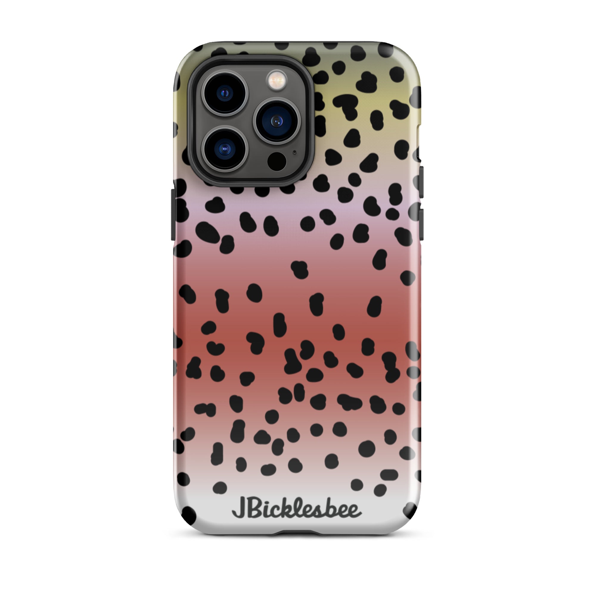 Rainbow Trout Pattern iPhone 14 Pro Max Glossy Tough Case