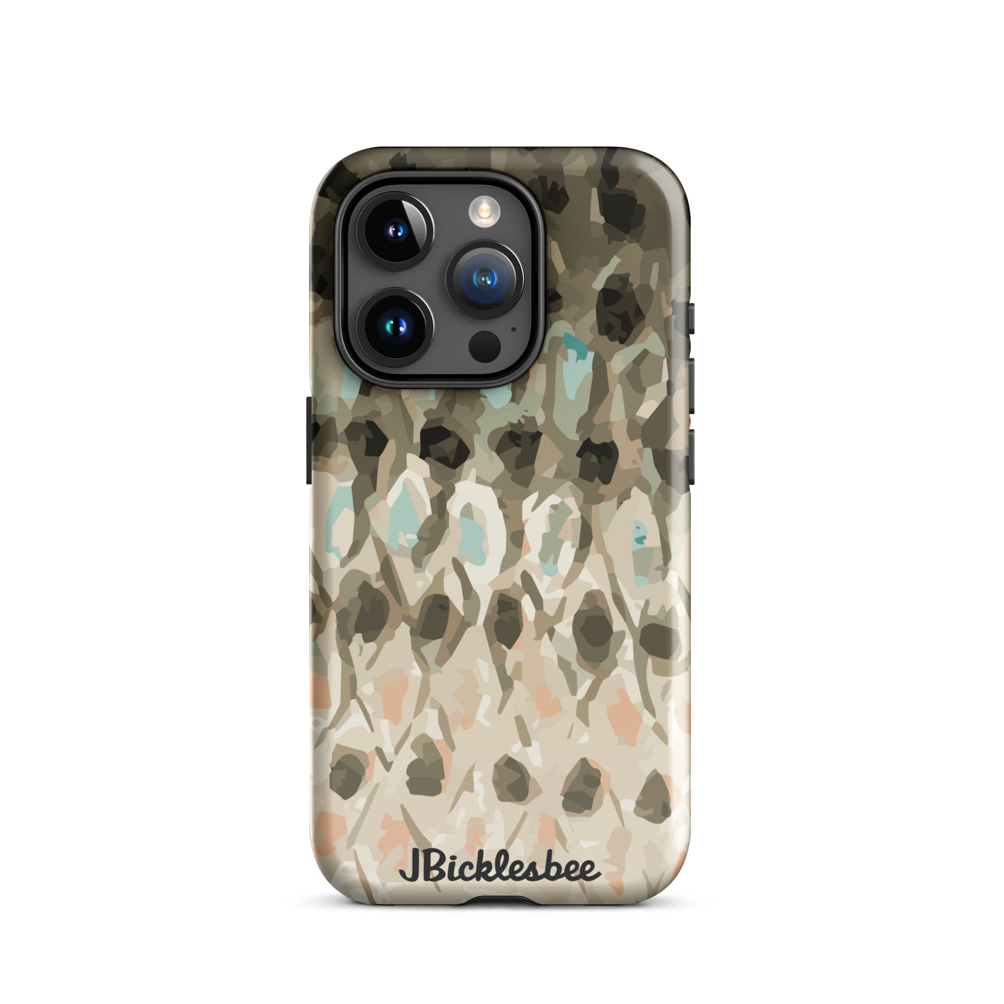 Striped Bass Rockfish Pattern iPhone 15 Pro Glossy Tough Case