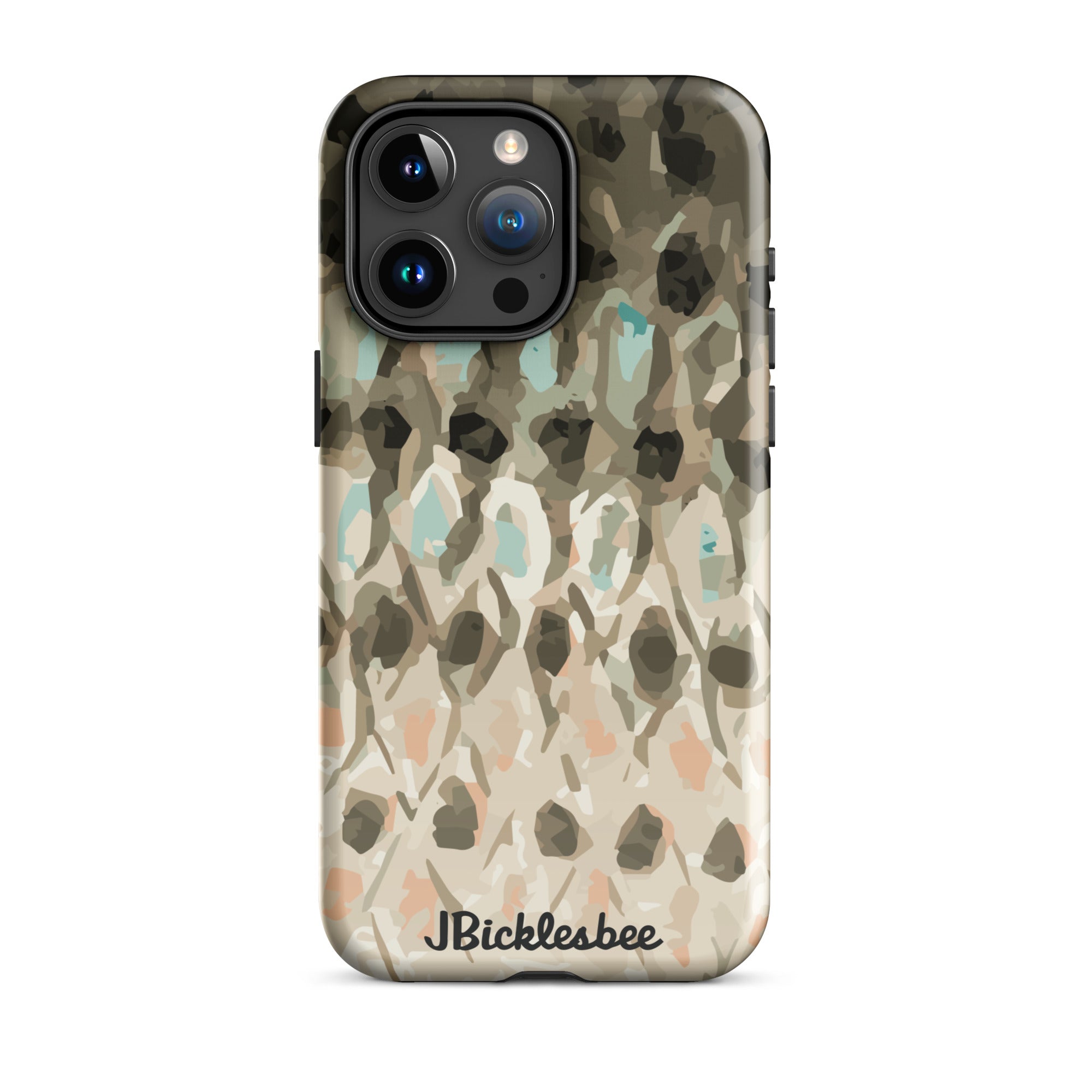 Striped Bass Rockfish Pattern iPhone 15 Pro Max Glossy Tough Case