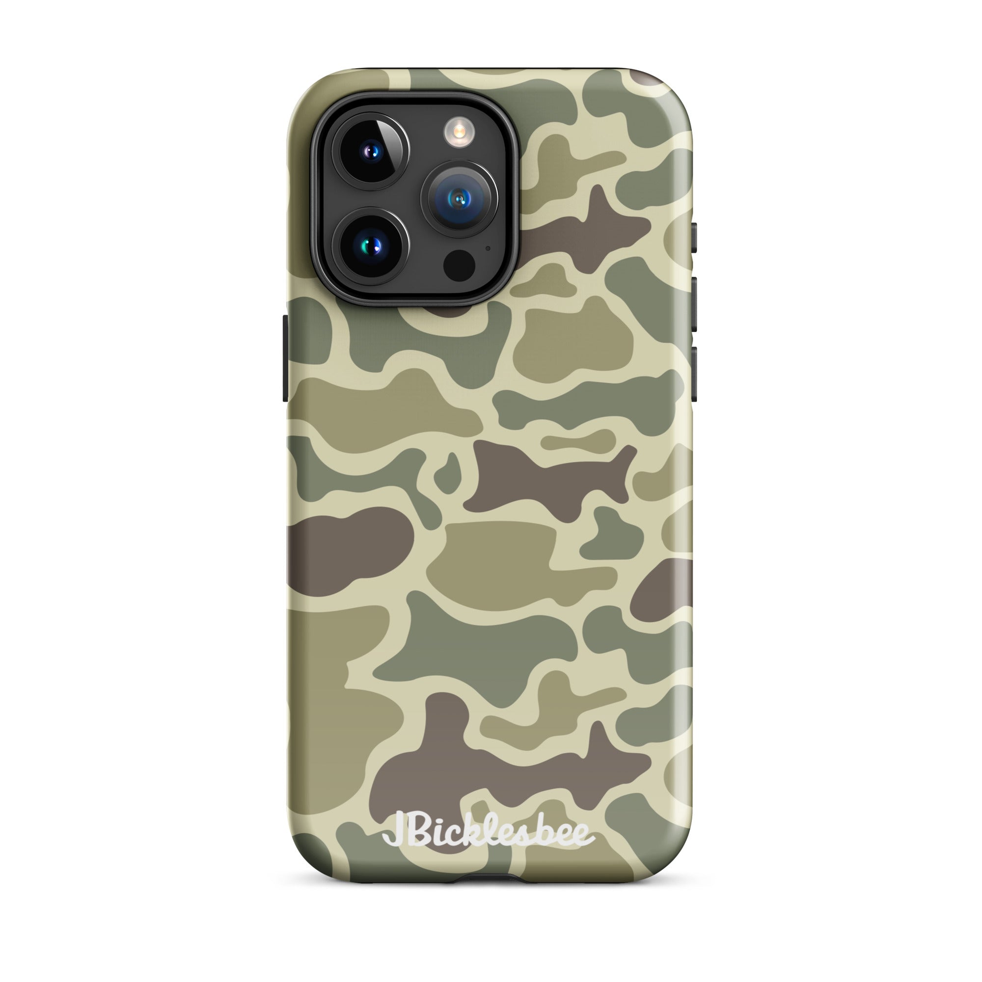 Retro Forest Duck Camo iPhone 15 Pro Max Glossy Tough Case
