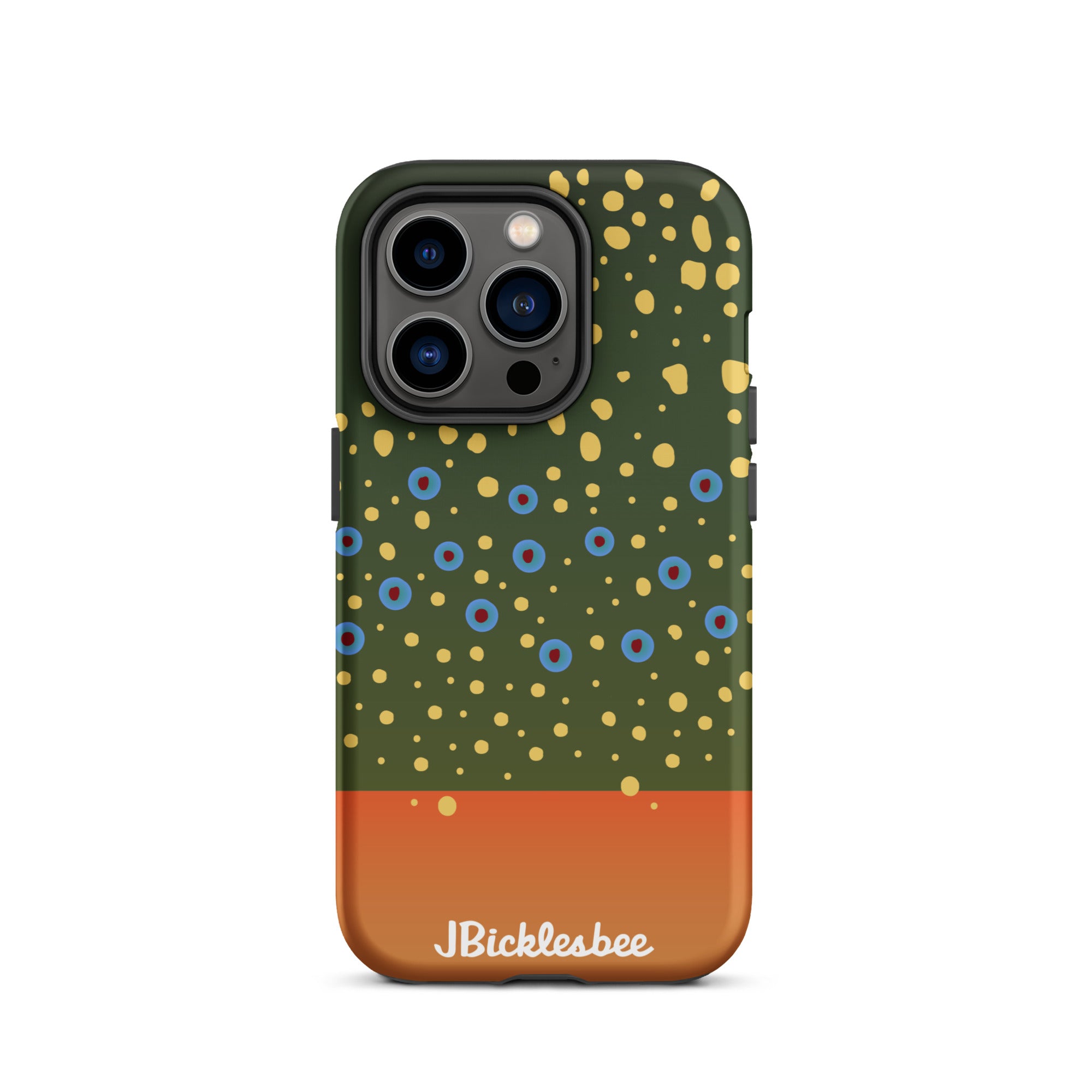 Brook Trout Pattern iPhone 14 Pro Matte Tough Case