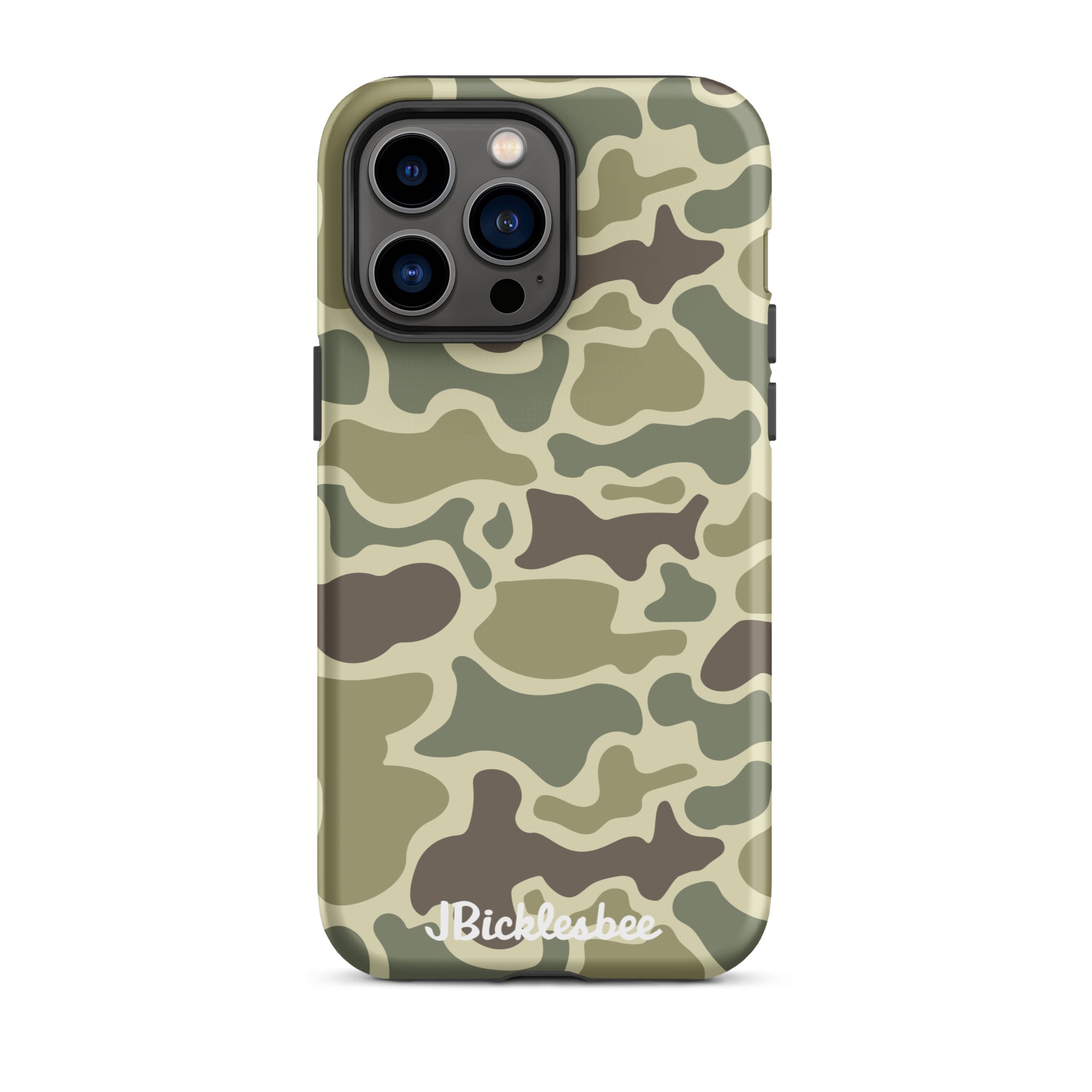 Retro Forest Duck Camo iPhone 14 Pro Max Matte Tough Case