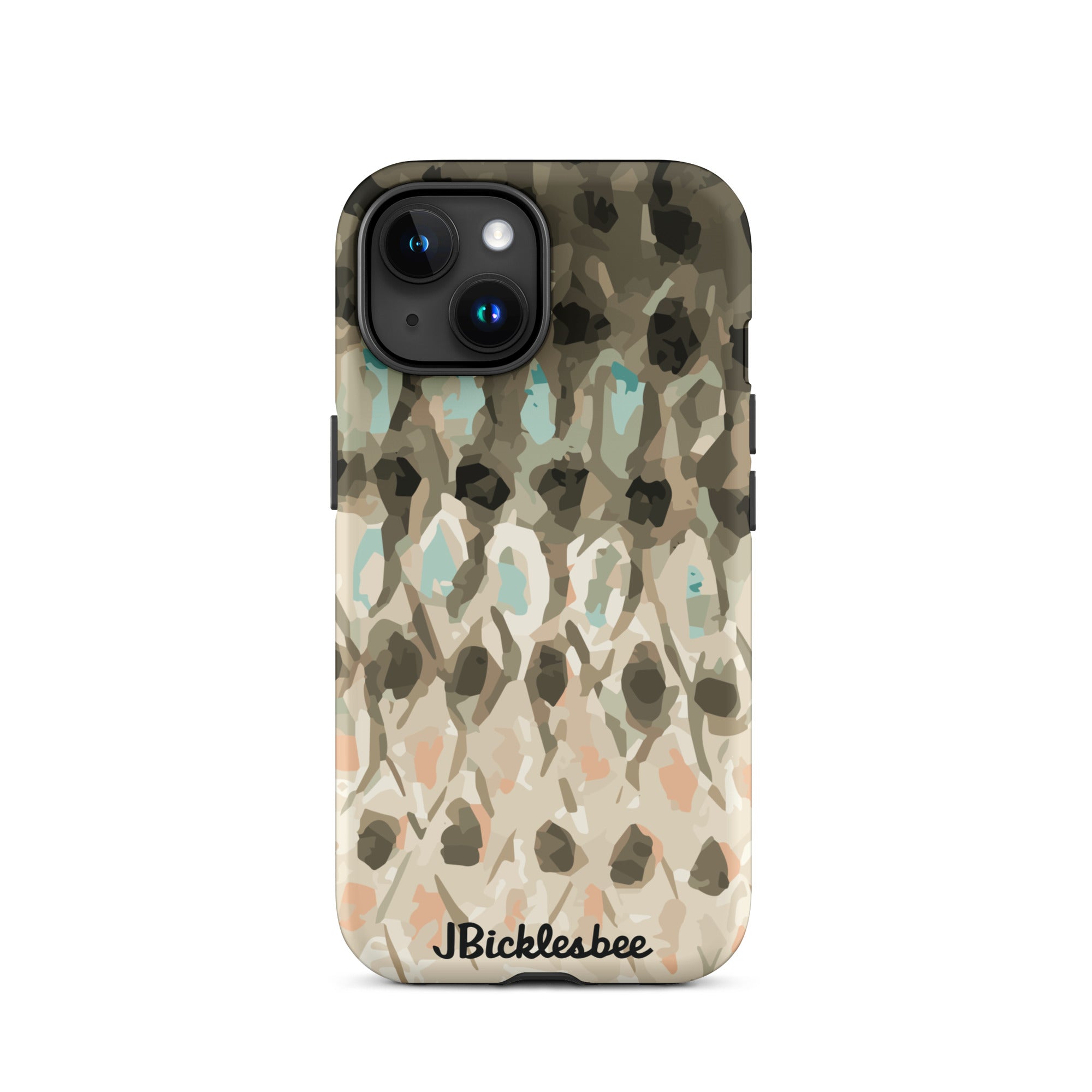 Striped Bass Rockfish Pattern iPhone 15 Matte Tough Case