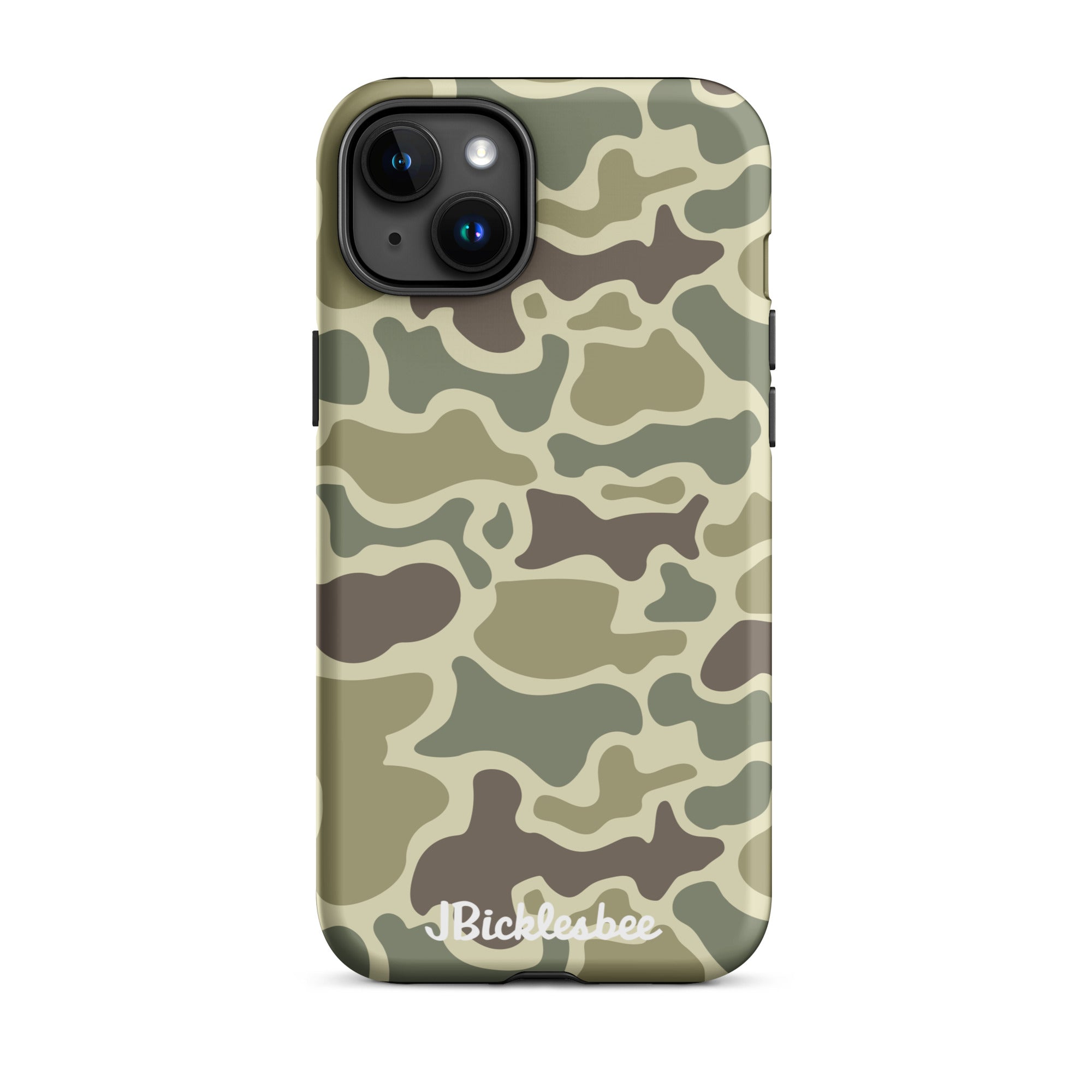 Retro Forest Duck Camo iPhone 15 Plus Matte Tough Case