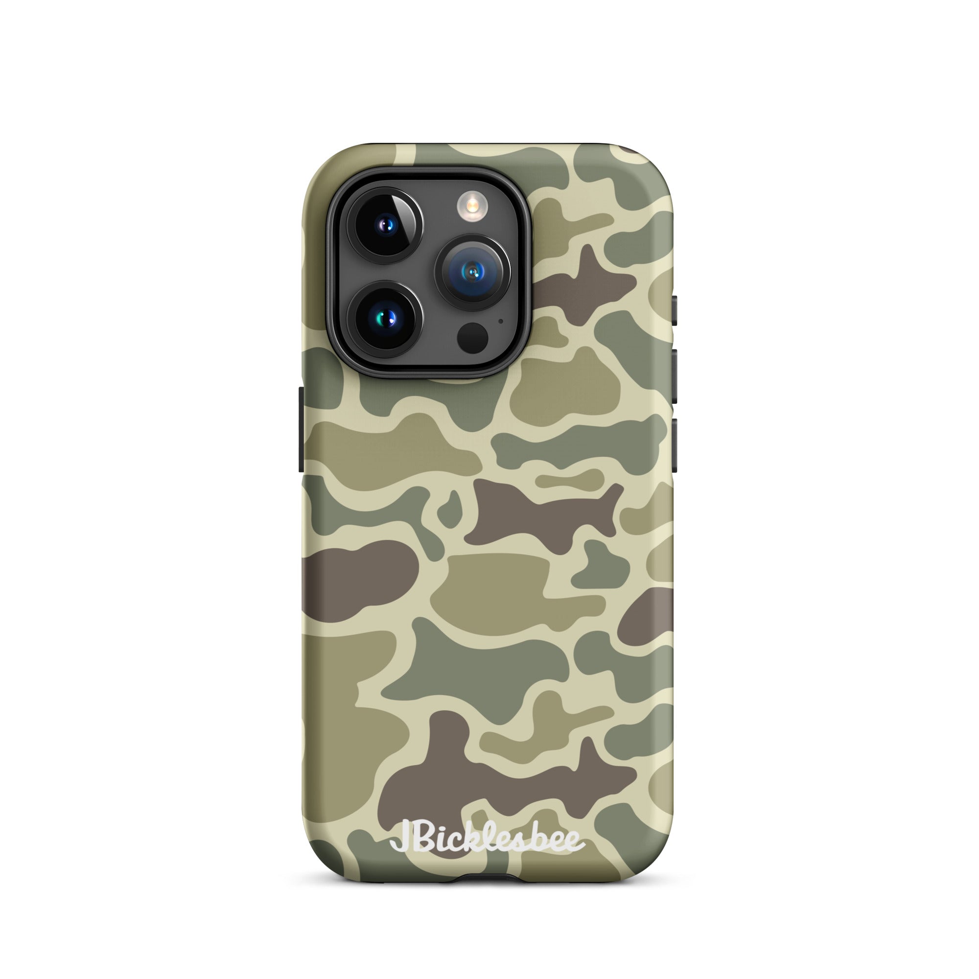 Retro Forest Duck Camo iPhone 15 Pro Matte Tough Case