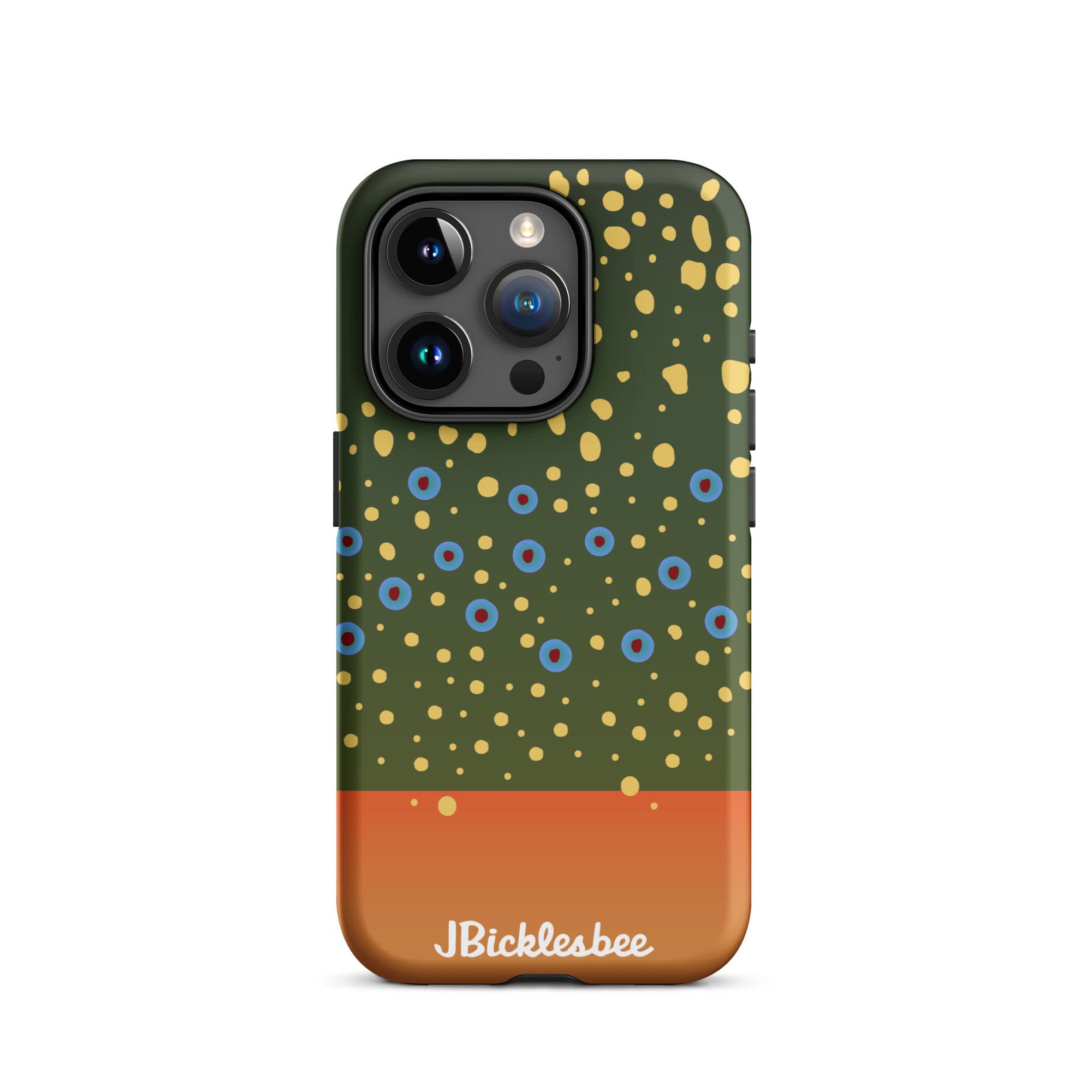 Brook Trout Pattern iPhone 15 Pro Matte Tough Case