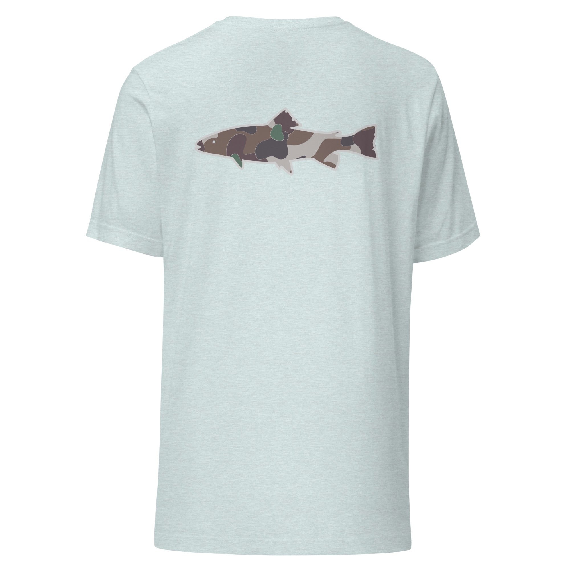 The Tactical Trout T-shirt Heather Prism Ice Blue
