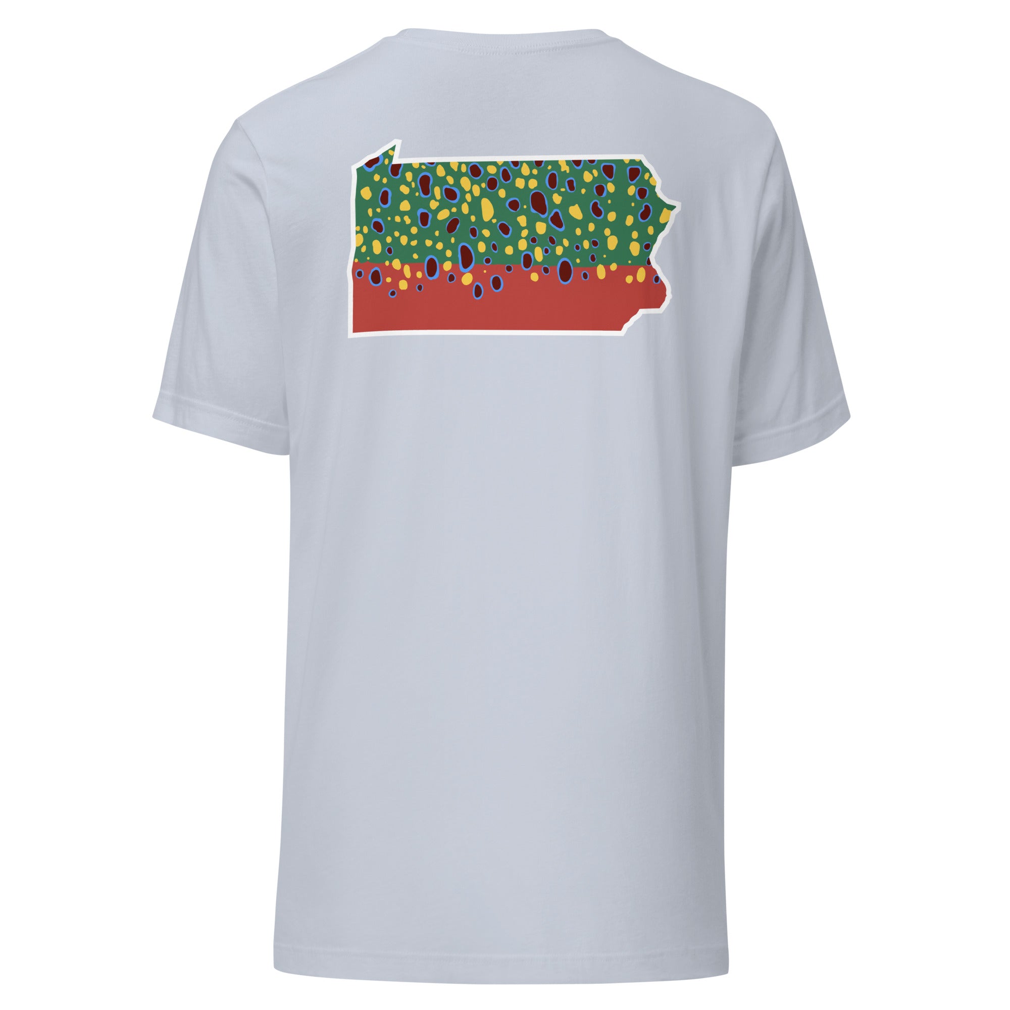 PA Outline Brook Trout T-shirt Light Blue