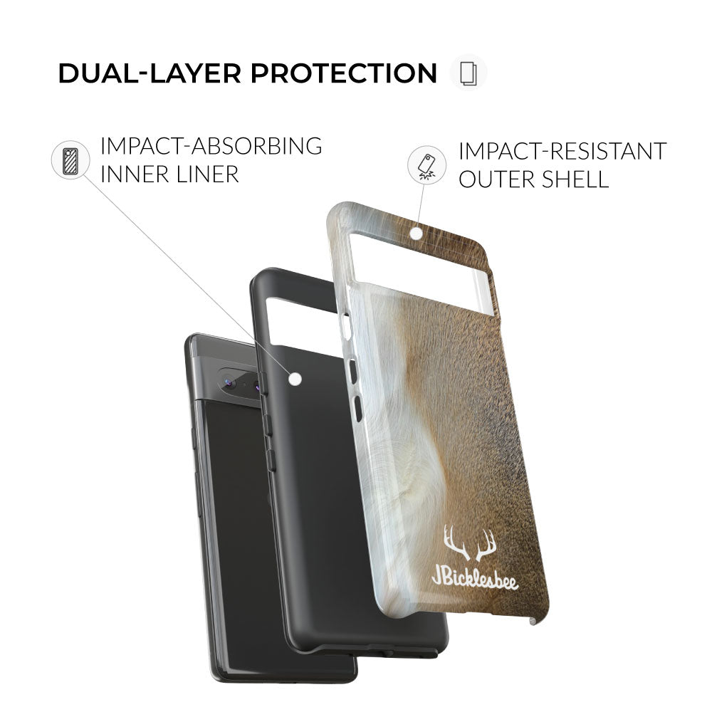whitetail deer dual layer protection pixel phone case