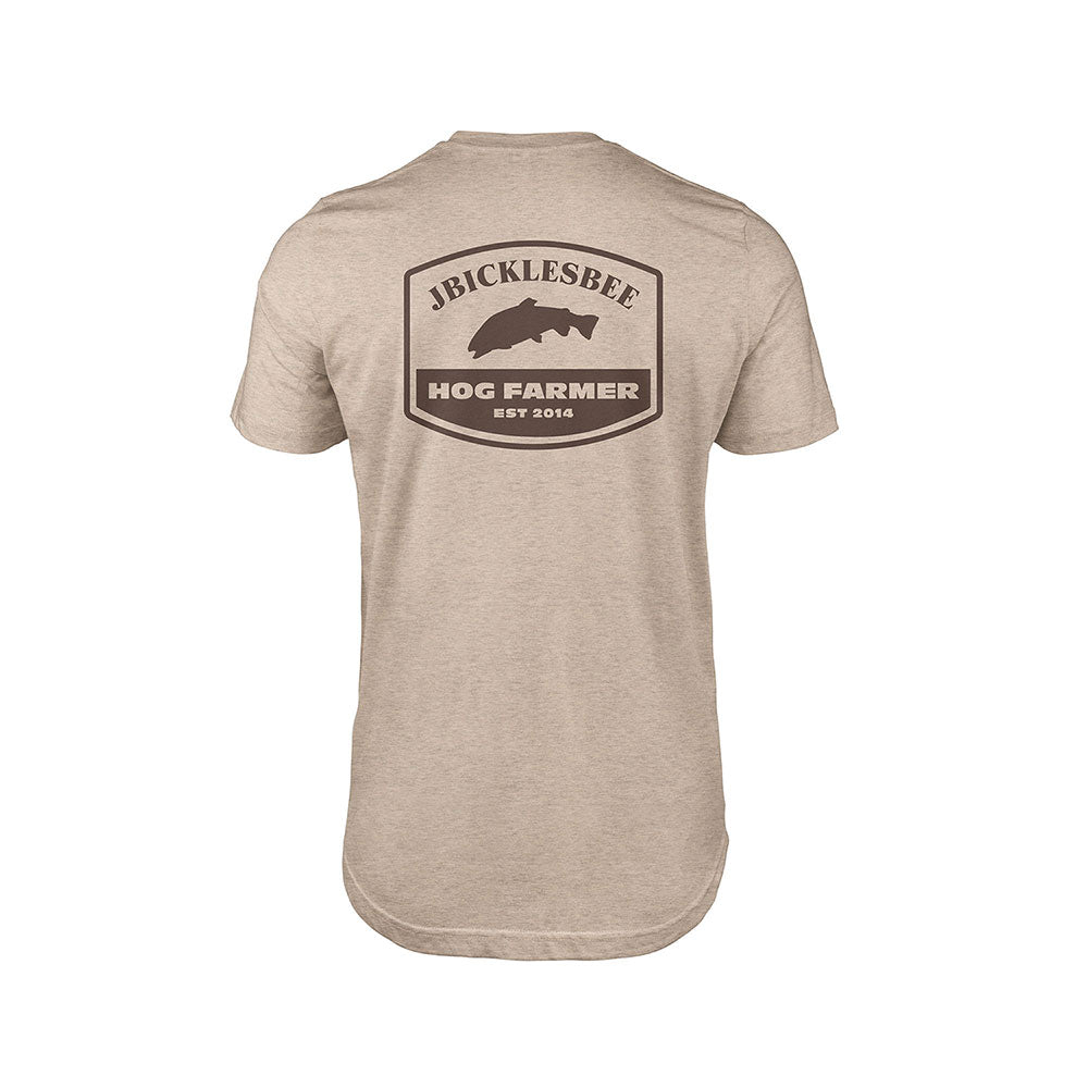 Retro Hog Farmer Trout Tee Fishing T-Shirt